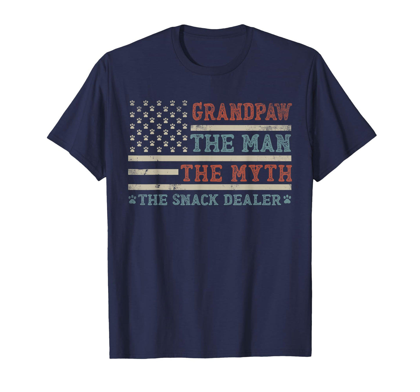Grandpaw The Myth The Snack Dealer Fathers Day Dog Grandpa T-Shirt