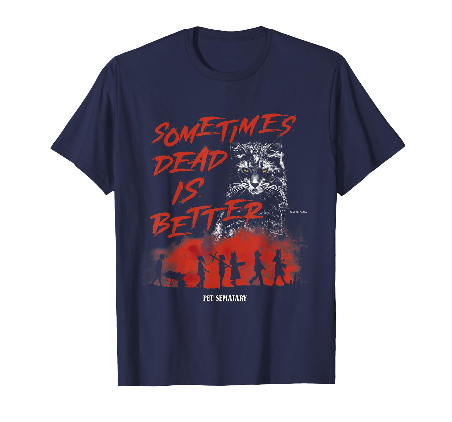 Pet Sematary Halloween Sometimes Dead is Better Cat Design T-Shirt