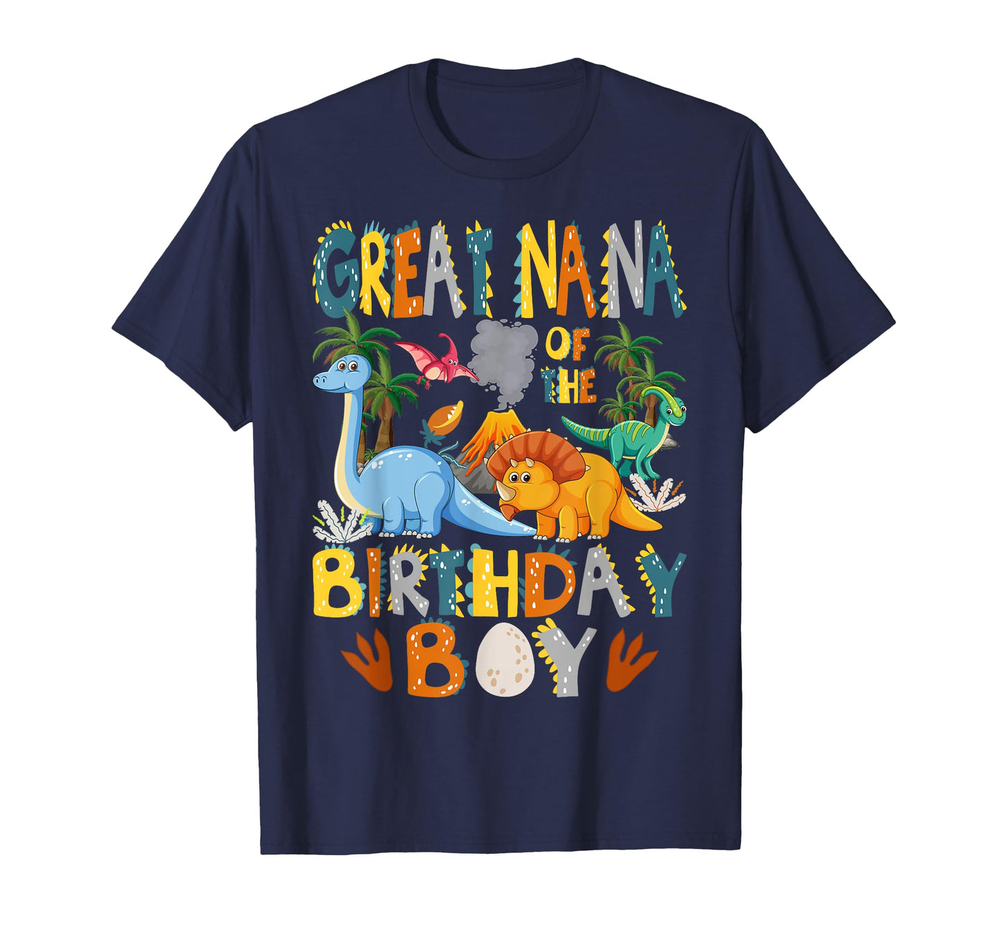 Great Nana Of The Birthday Boy T-Rex Dinosaur Bday Party T-Shirt
