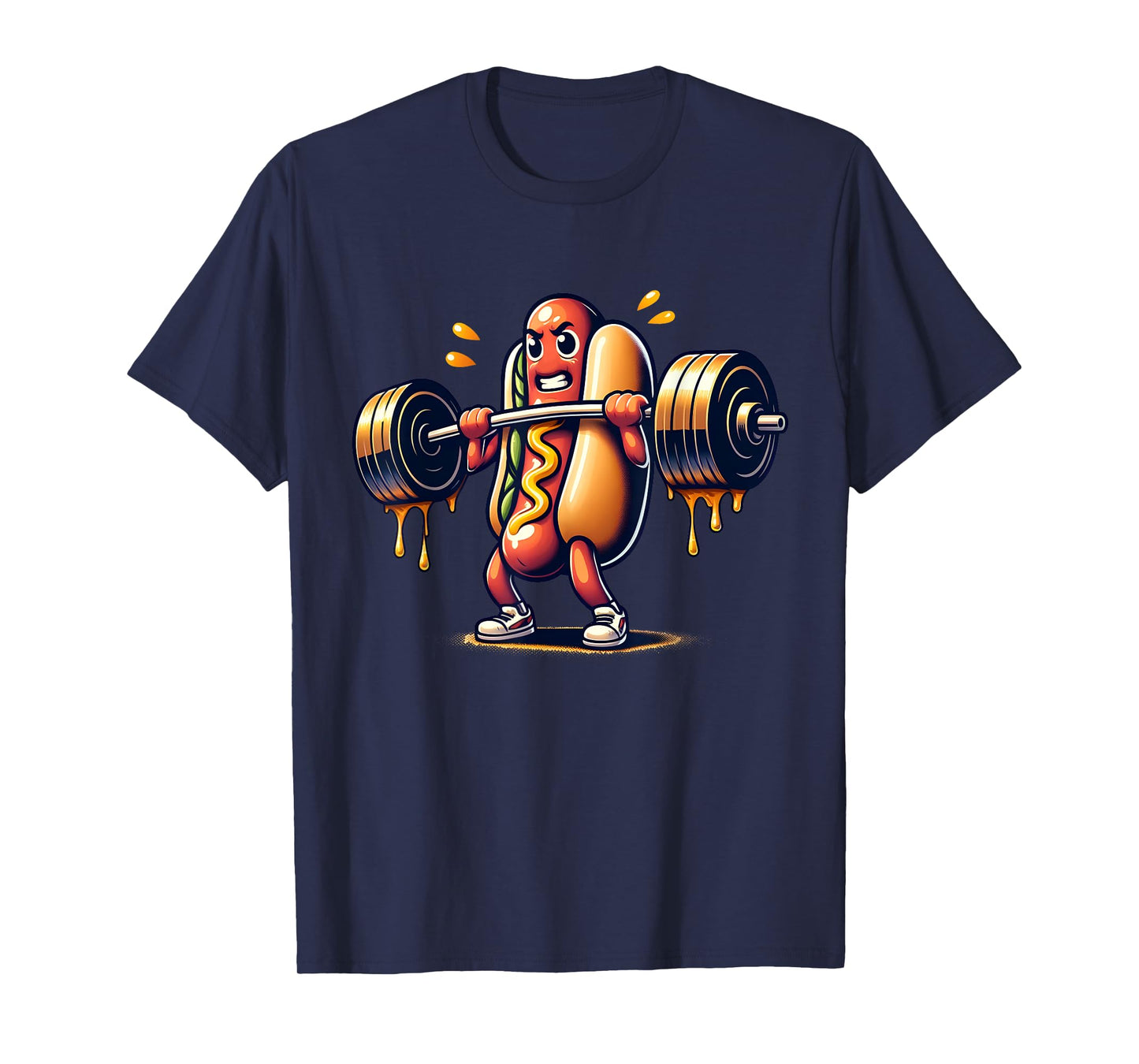 Deadlift Weightlifting Funny Fitness Workout Hot Dog Lover T-Shirt for Men Women Girls Kids
