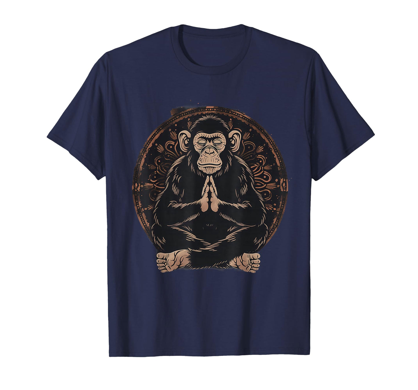 Meditation Monkey Mandala Buddhist Zen Buddha Spiritual T-Shirt