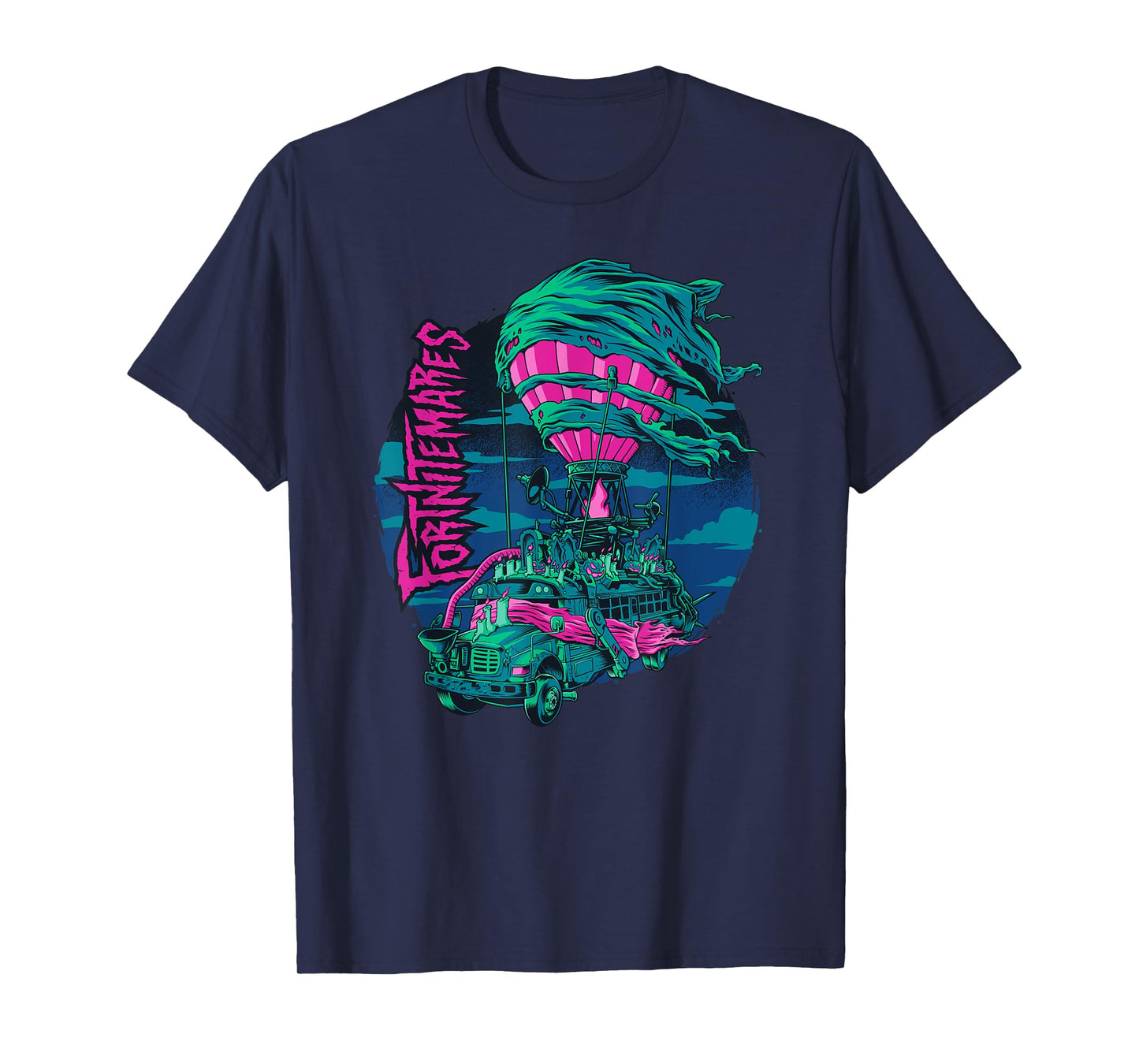 Fortnite Halloween Fortnitemares Haunted Battle Bus T-Shirt
