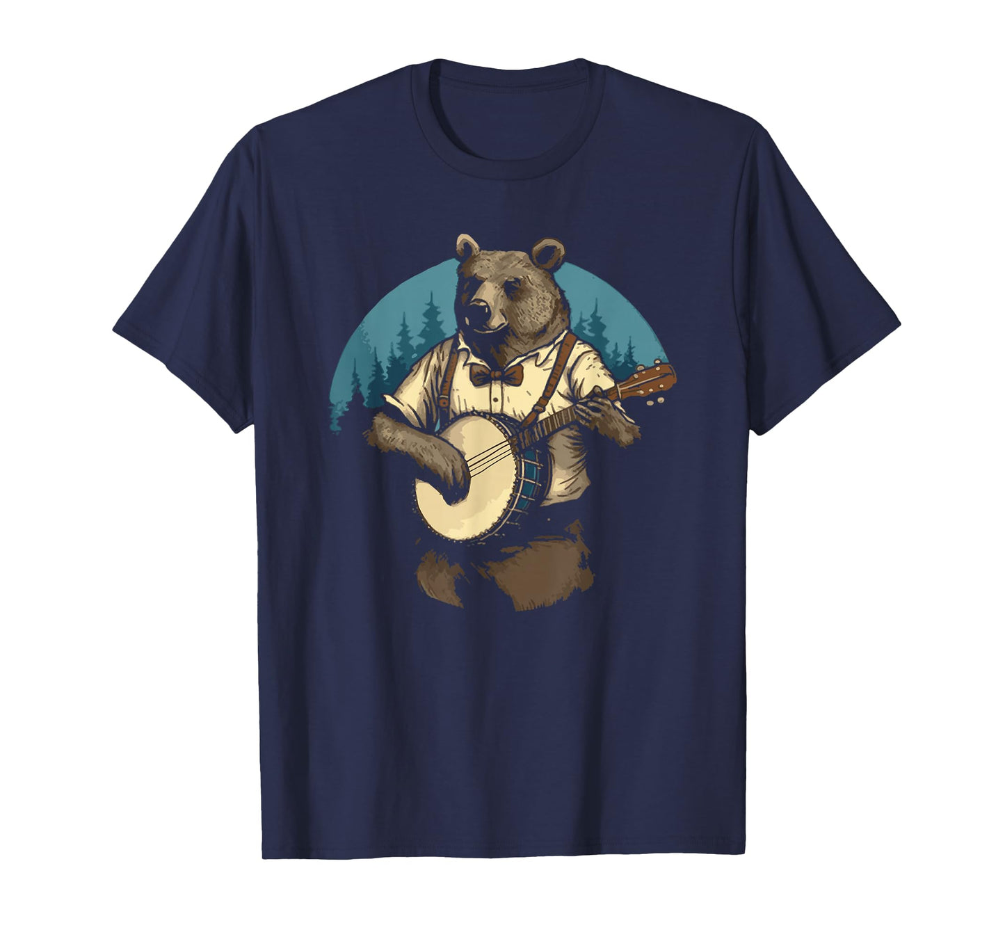 Country Music Bear Banjo Player Awesome Folk T-Shirt
