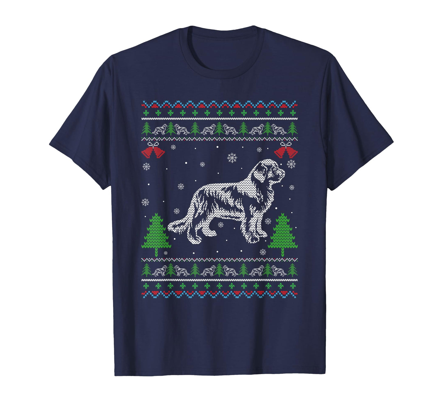 Ugly Xmas Design Newfoundland Dog Ugly Christmas Sweater T-Shirt for Men Women Kids