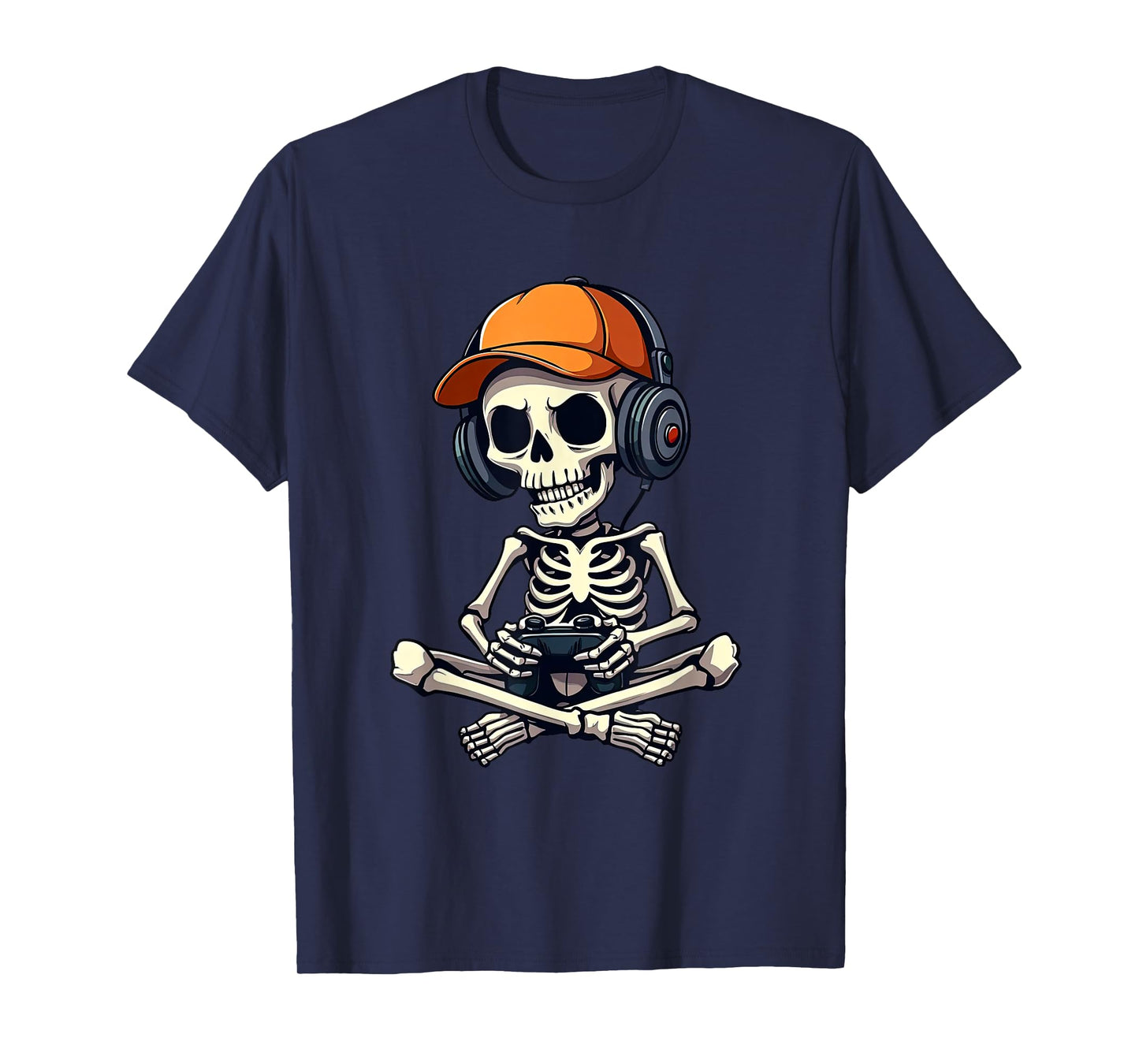 Halloween Skeleton Gamer For Kids Boys Video Gaming T-Shirt