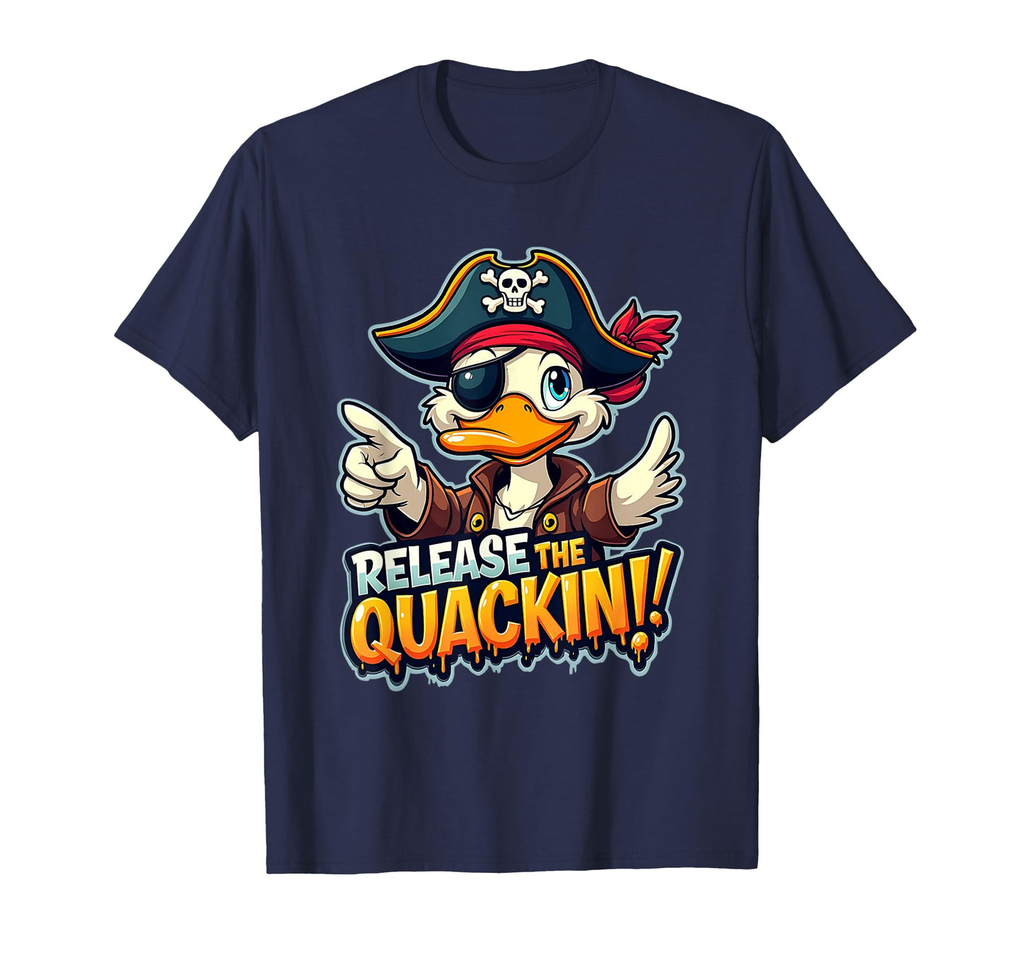 Funny Release Quackin Rubber Ducky Kraken Parody Pirate T-Shirt
