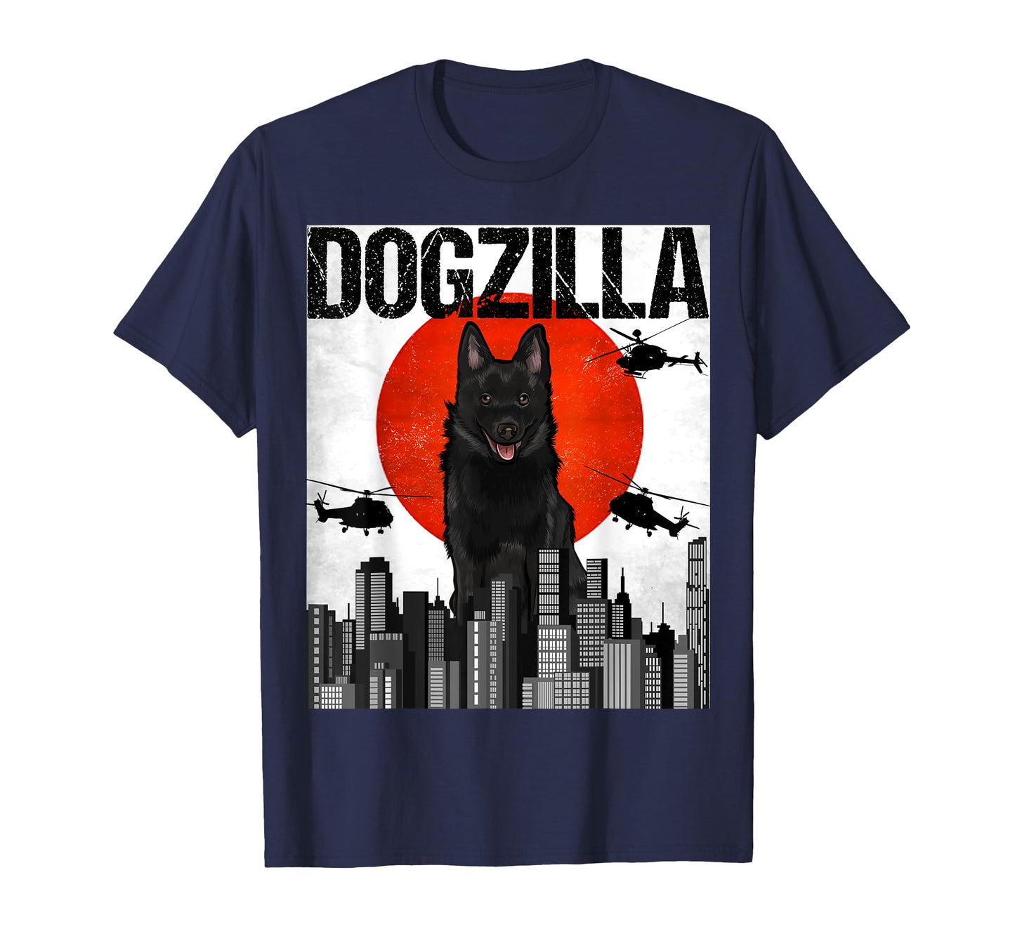 Funny Vintage Japanese Dogzilla Schipperke T-Shirt