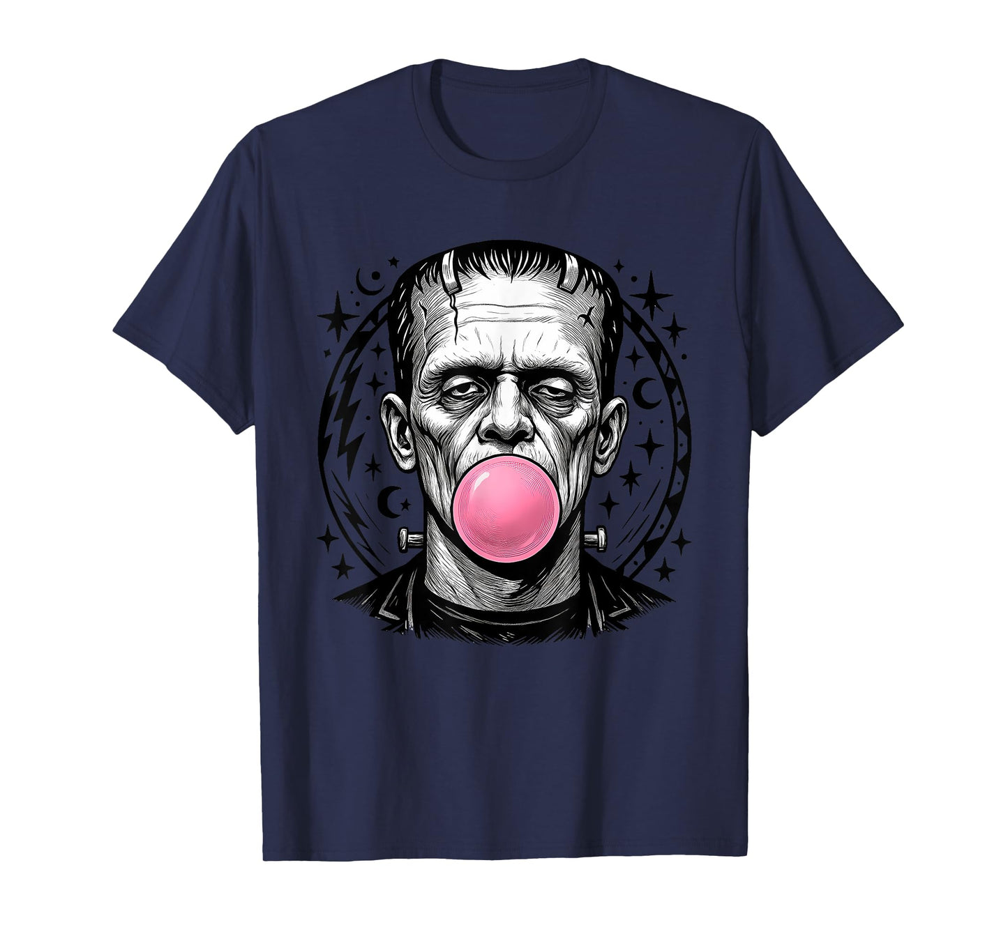 Frankenstein Monster Bubble Gum Funny Vintage Halloween T-Shirt