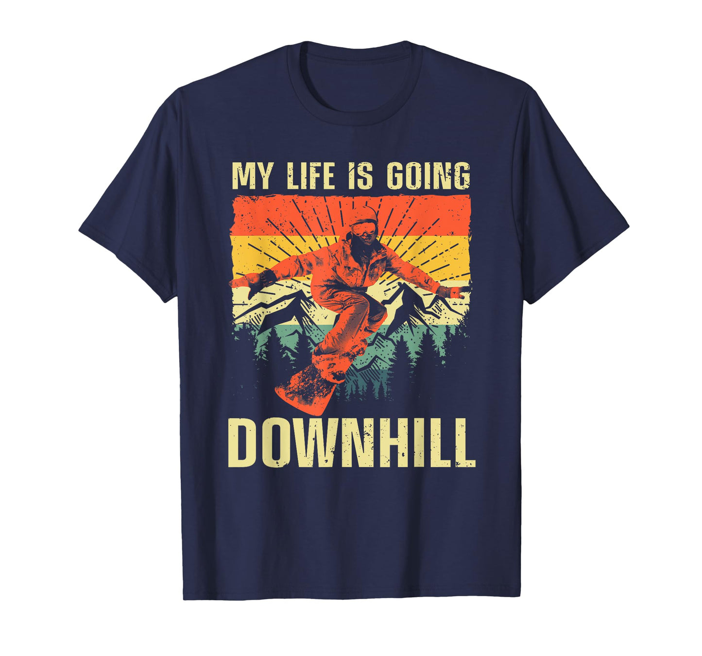 Cool Snowboarding Art For Men Women Snowboard Snowboarder T-Shirt