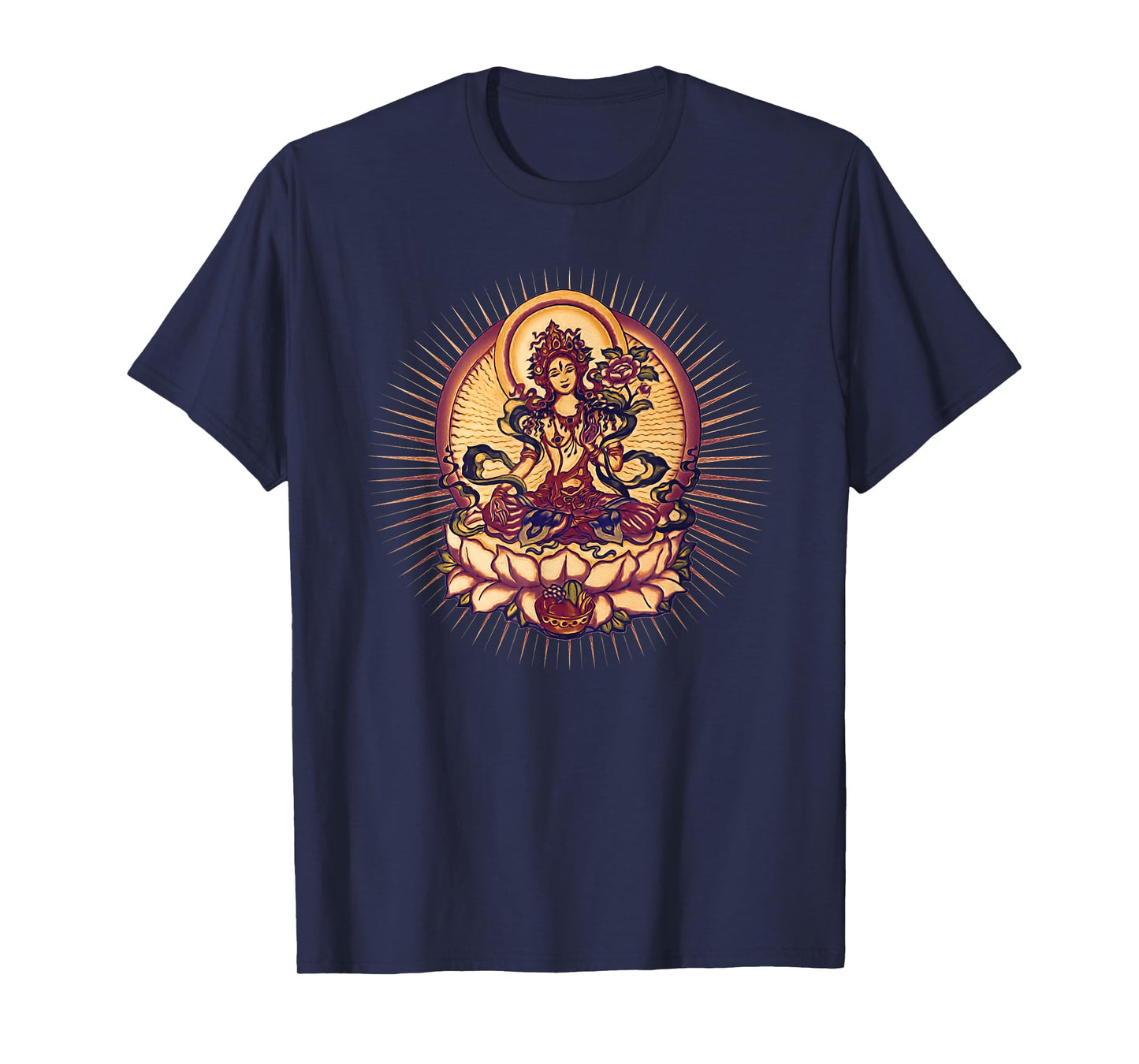 Tara Tibet Buddhism Lotus Meditation Yoga Om Spirituality T-Shirt