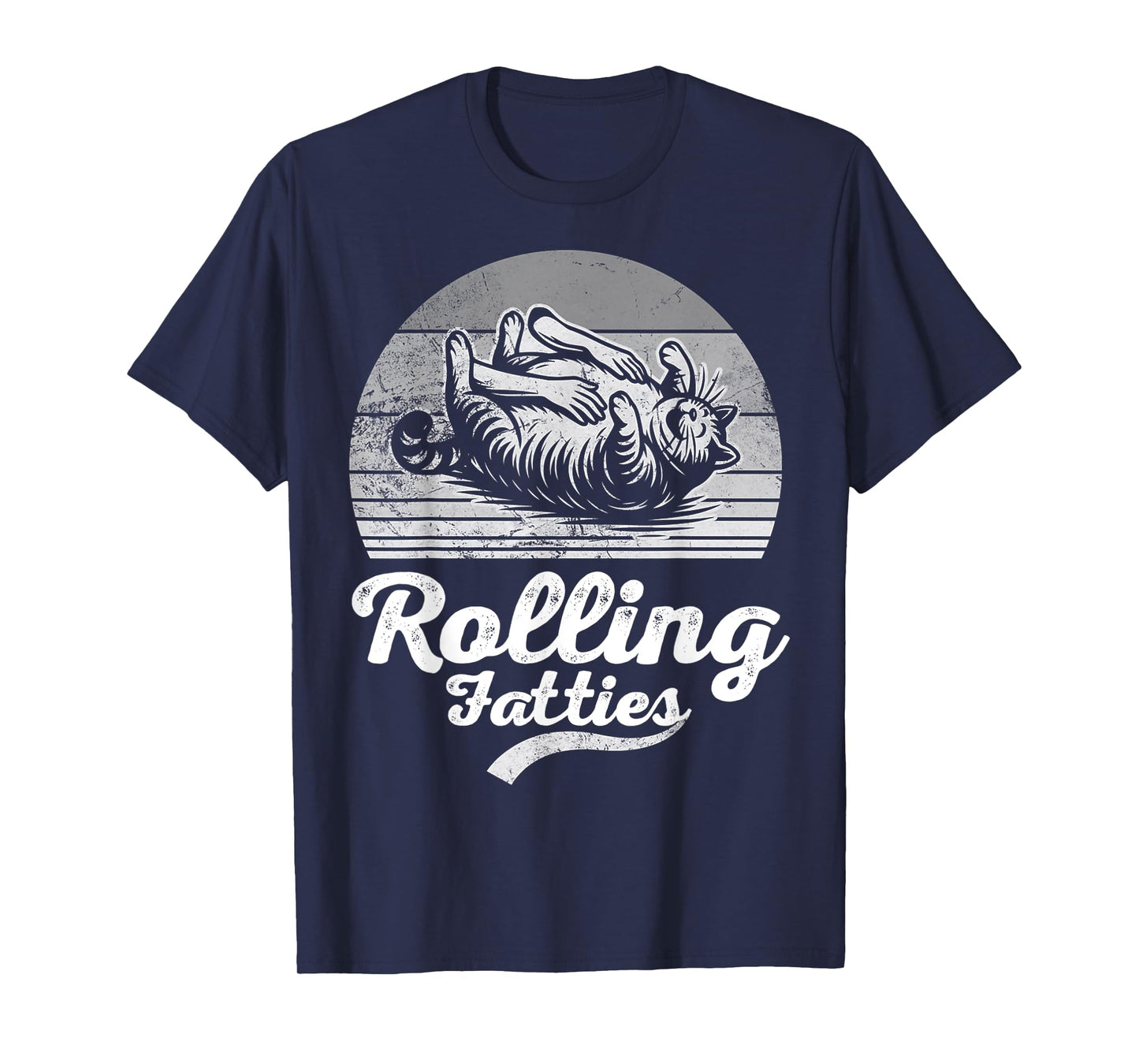 Rolling Fatties Funny Cat Art T-Shirt
