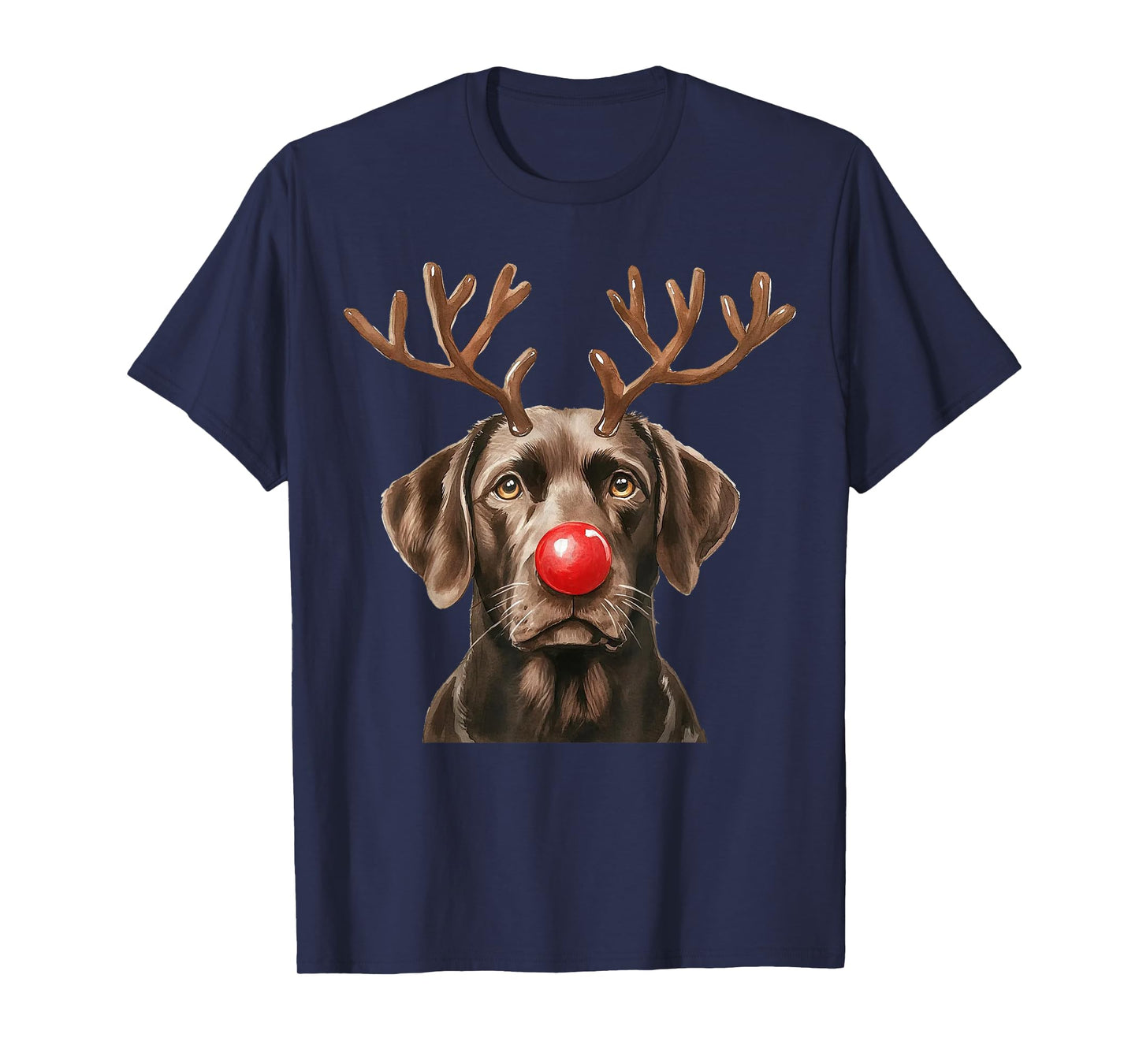 Christmas Brown Labrador Retriever Reindeer Dog Lover T-Shirt