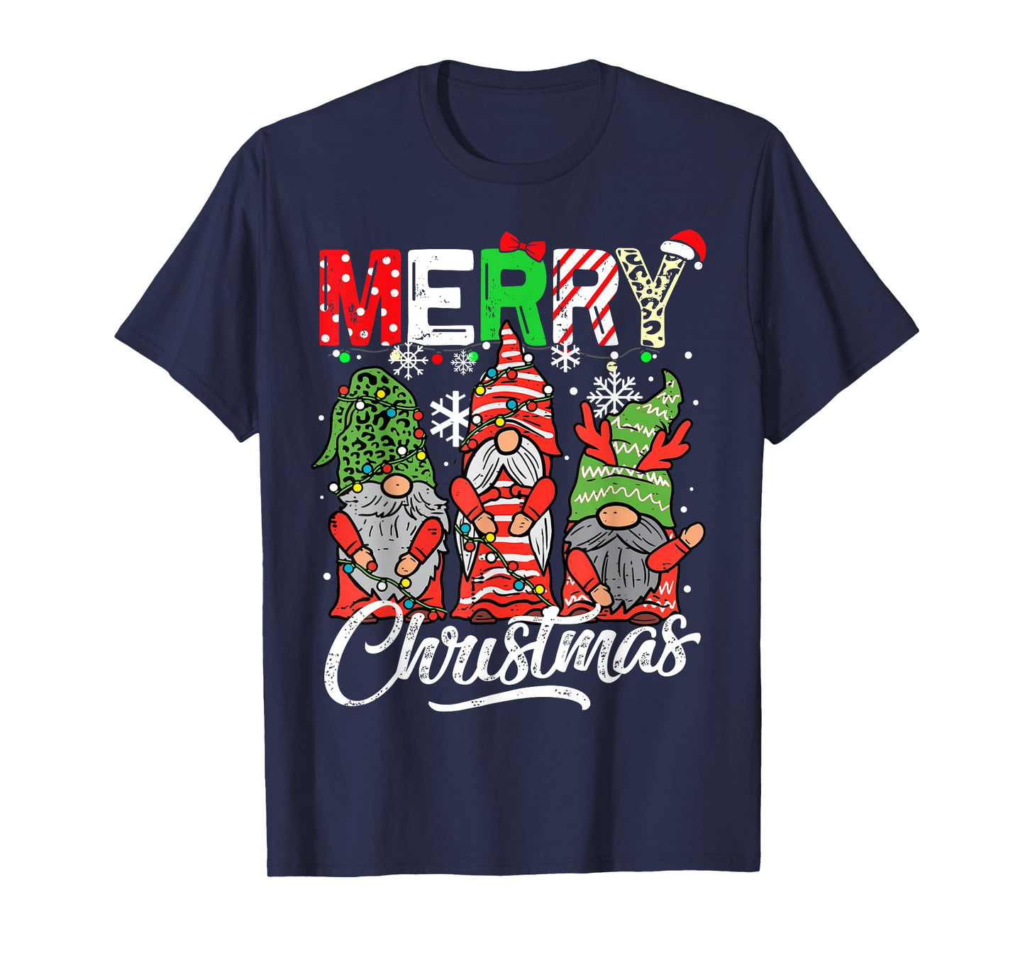 Merry christmas gnomes family pajamas matching for men women T-Shirt