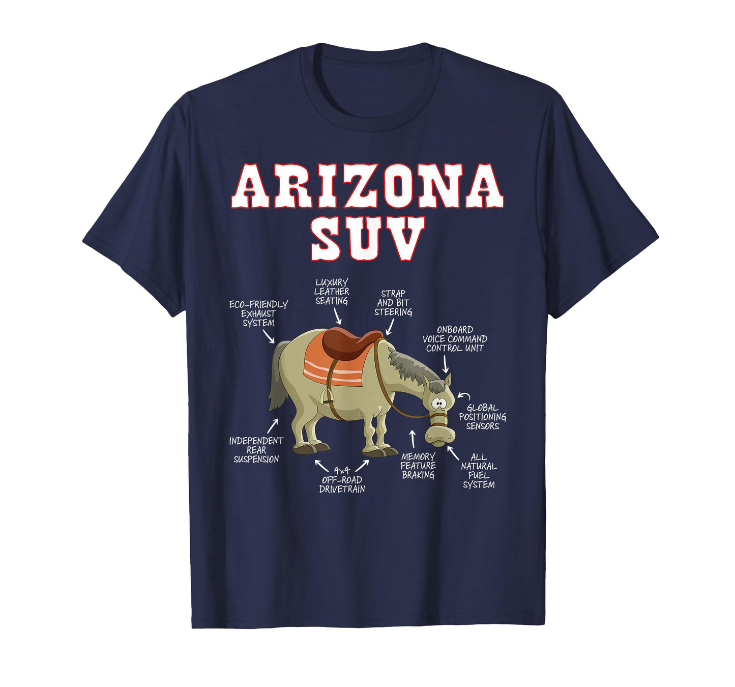 Arizona AZ SUV Funny Joke Horse Mule Souvenir Gift T-Shirt