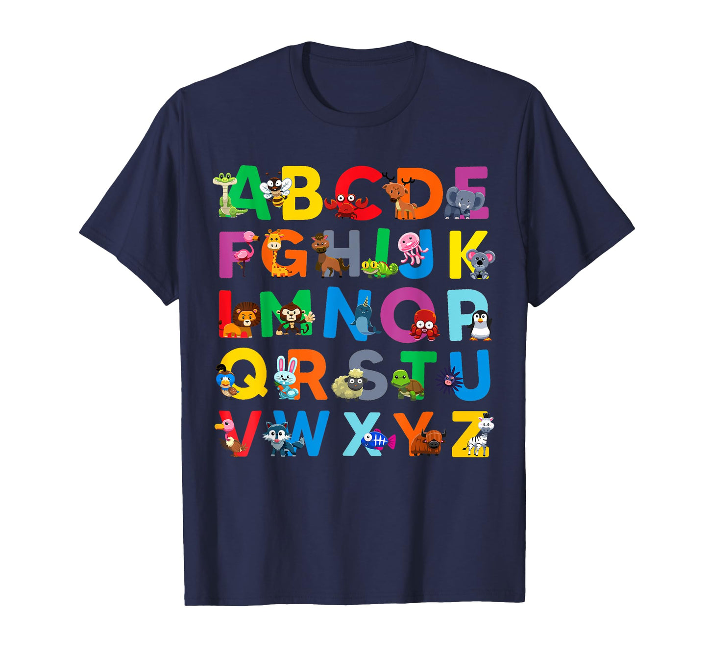 Zoo Animal Alphabet ABCs Animals Learning A-Z ABC Letters T-Shirt