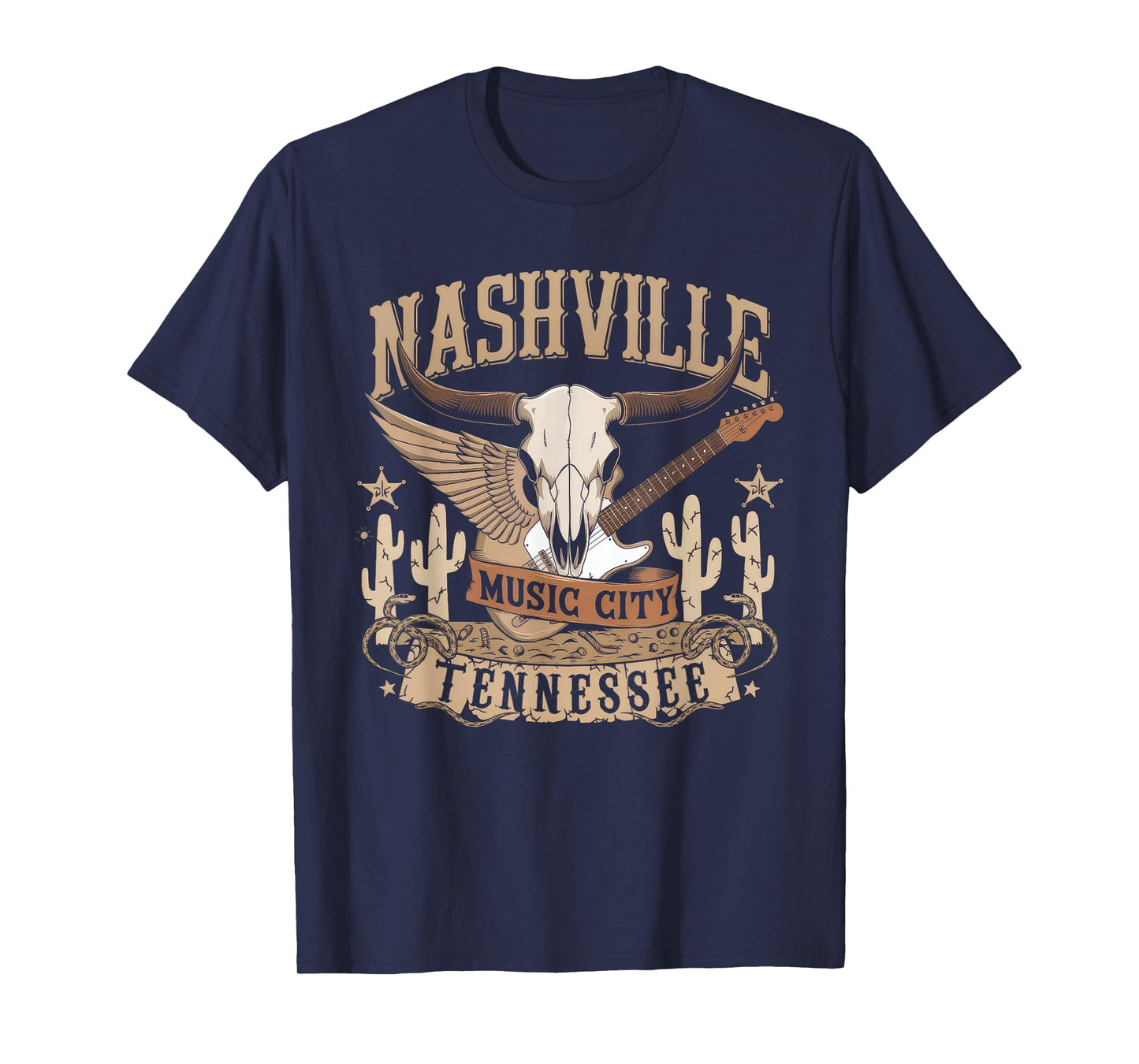 Nashville Music City Tshirt Women Men Tennessee Rock Country T-Shirt