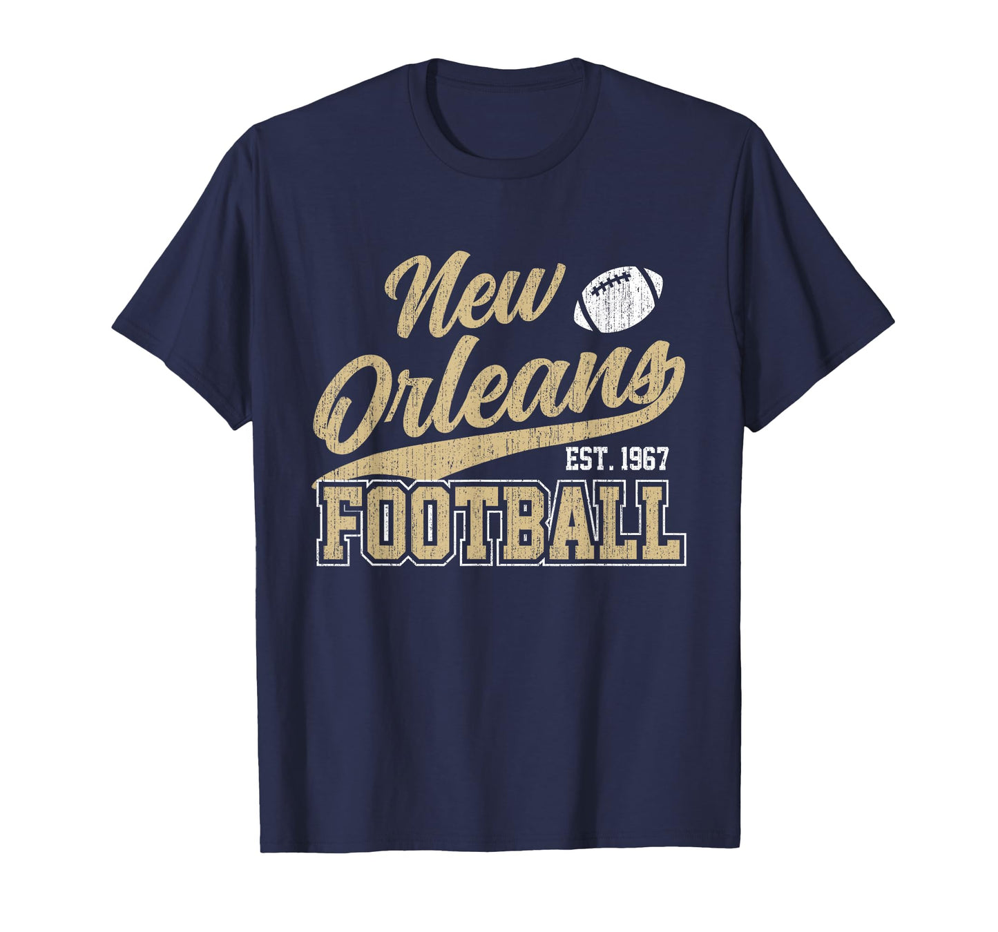 New Orleans Distressed Football Team Fan Sports T-Shirt