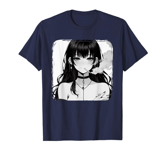 Anime Horror Girl Aesthetic Grunge Waifu Japanese Otaku T-Shirt