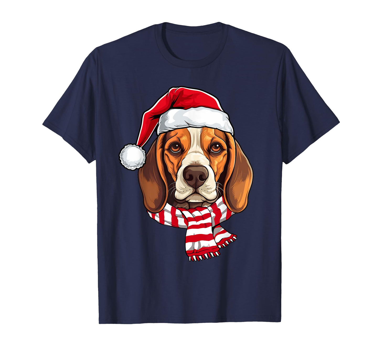 Santa Beagle Christmas Dog Lover Men Women Kids T-Shirt