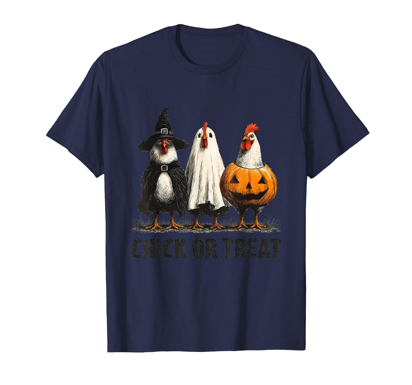 Funny Halloween Tee Halloween Chicken Chick Or Treat T-Shirt