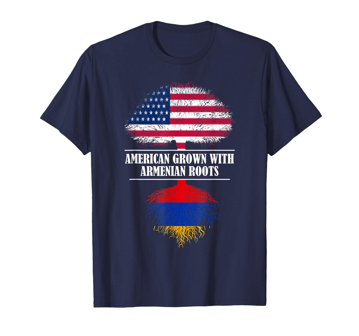 American grown with Armenian roots flag country gift T-Shirt