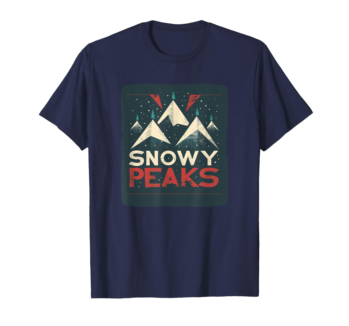 Bold Snowy Peaks Design for Winter and Mountains Lovers T-Shirt