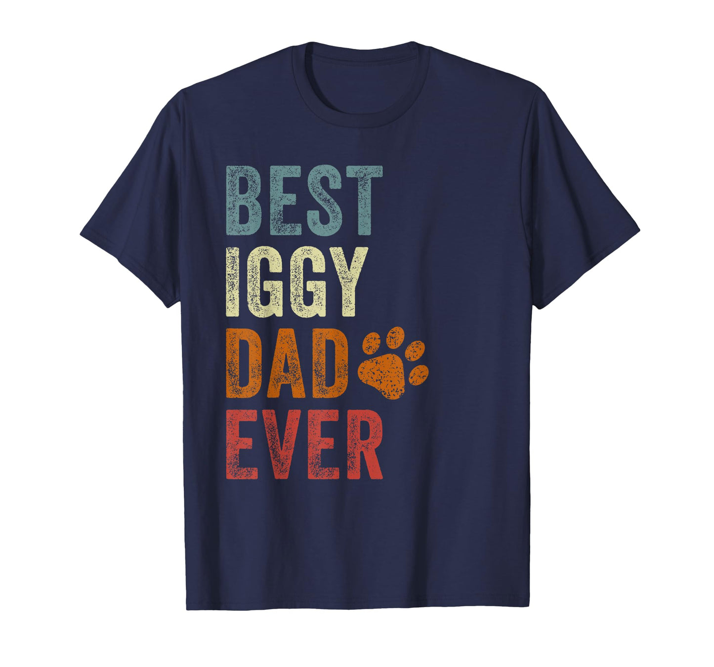 Retro Best Iggy Dad Ever Italian Greyhound Papa Father's Day T-Shirt