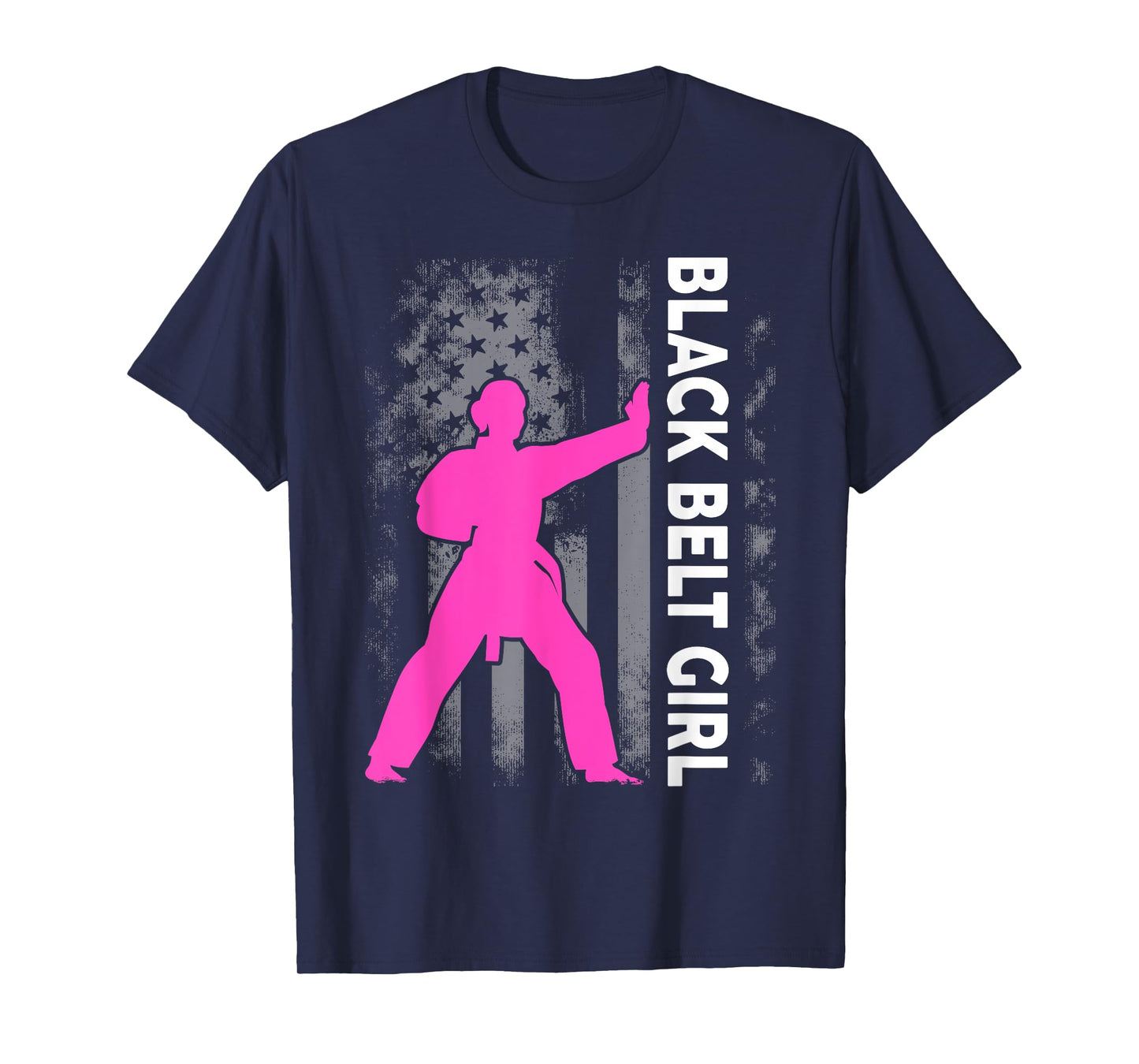 Black Belt Girl Karate Jiu Jitsu Taekwondo Martial Arts T-Shirt