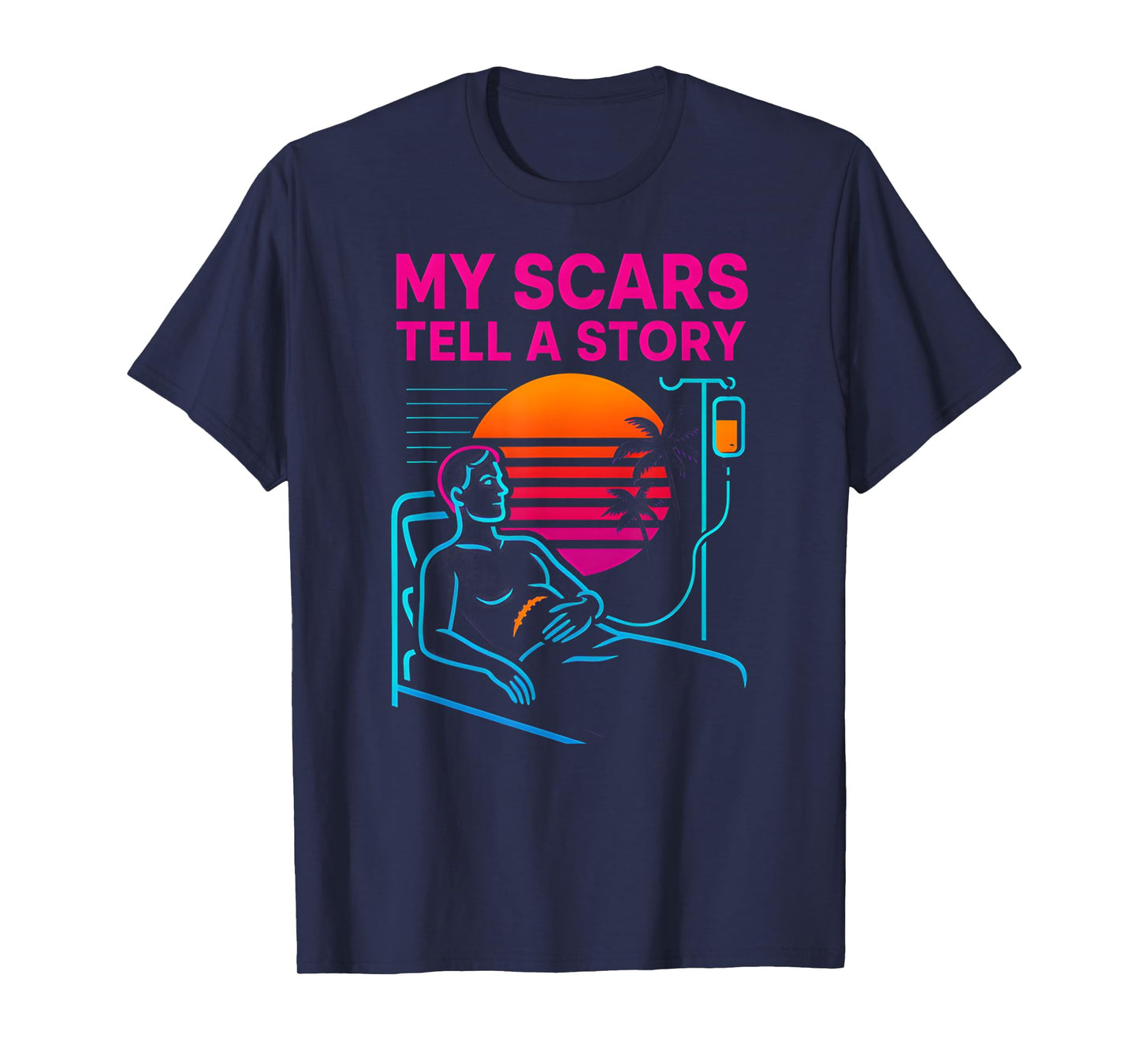 Transplant My Scars Tell a Story Vintage Mens Surgery Patien T-Shirt