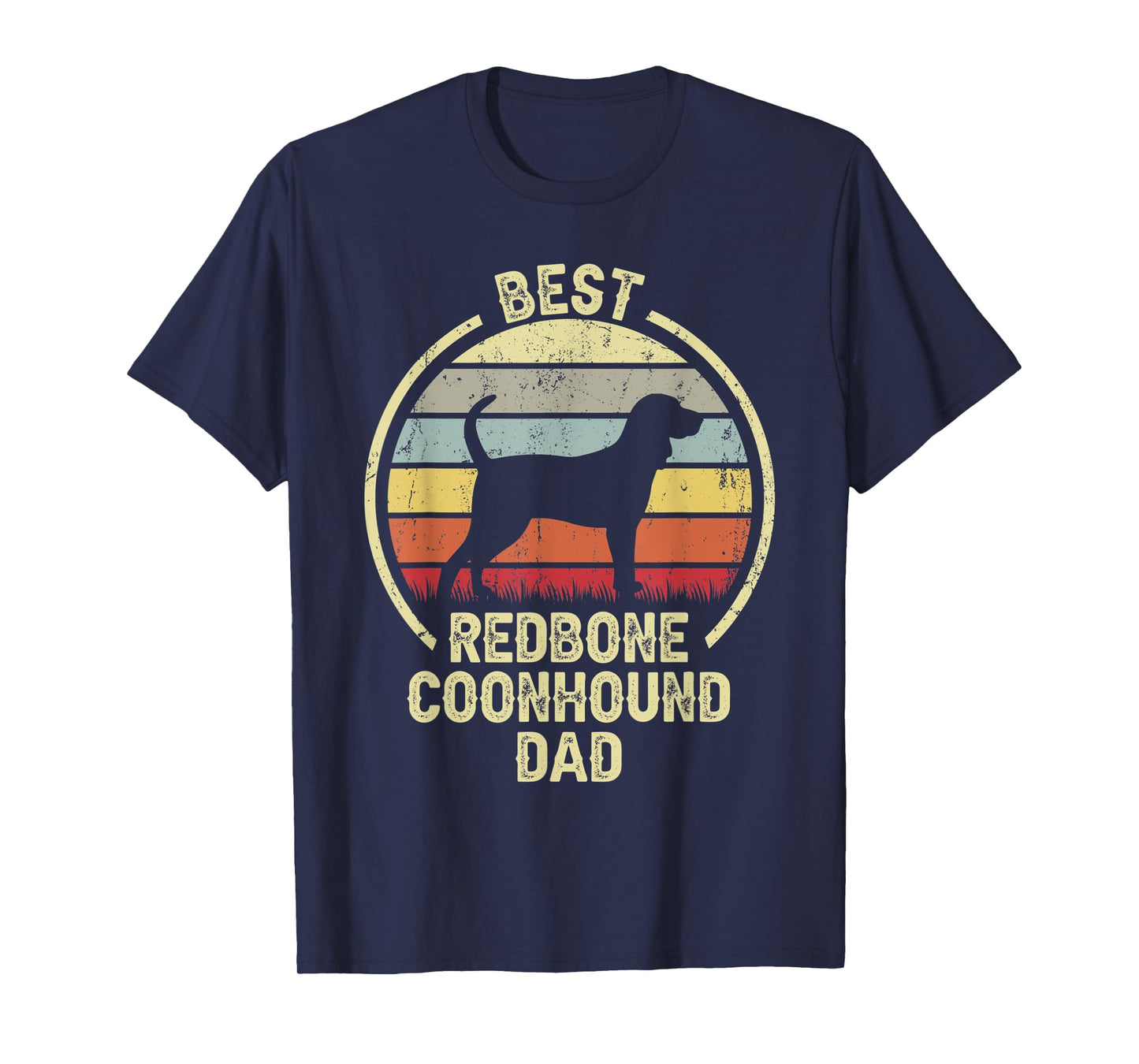 Best Dog Father Dad - Vintage Reds Redbone Coonhound T-Shirt for Men Women