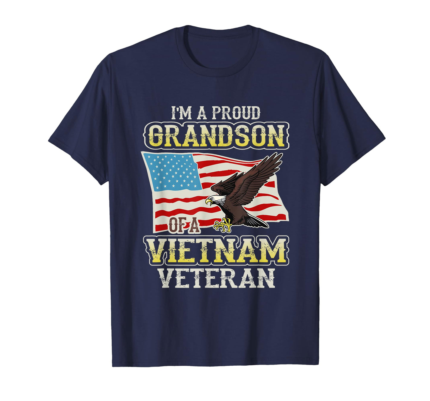 Vietnam Veteran Shirt Proud Grandson Tees Men Kids Boys Gift T-Shirt