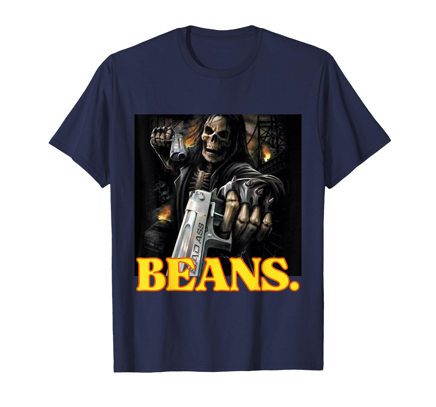 Beans Enjoyer Funny Cringe Hard Skeleton Meme T-Shirt