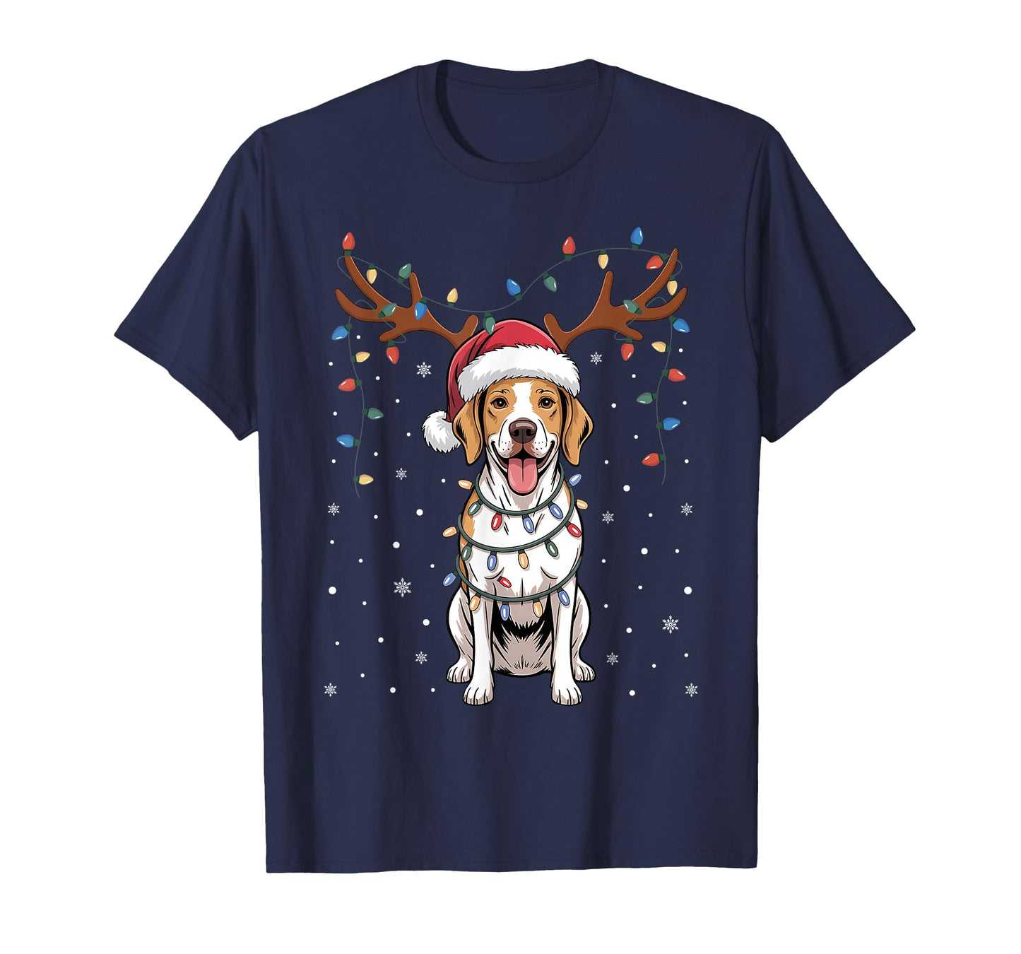 Christmas English Pointer Dog Santa Reindeer Xmas Pet Dogs T-Shirt