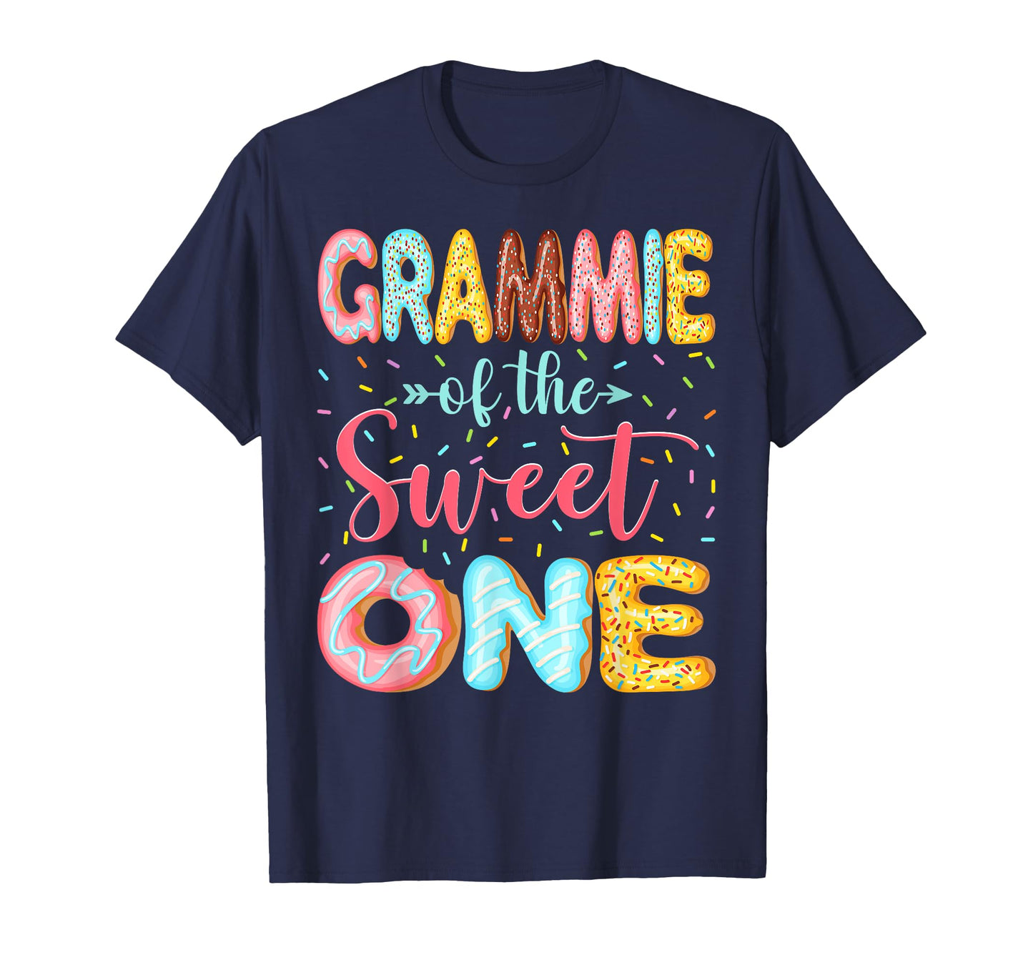 Grammie Of The Sweet One Donut Lover 1St Birthday Girl T-Shirt