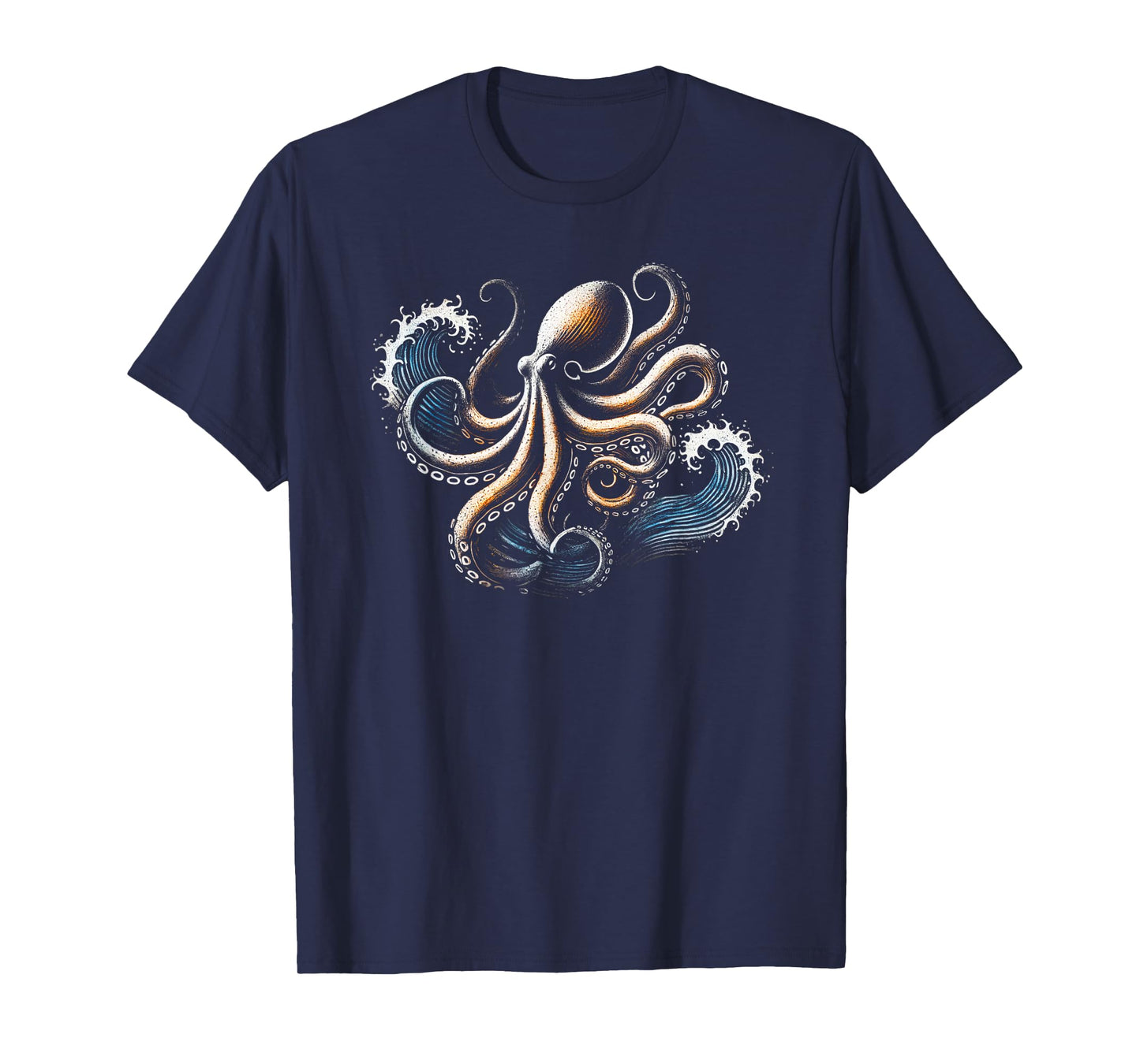 Giant Octopus Octopus Japanese Waves Octopus T-Shirt