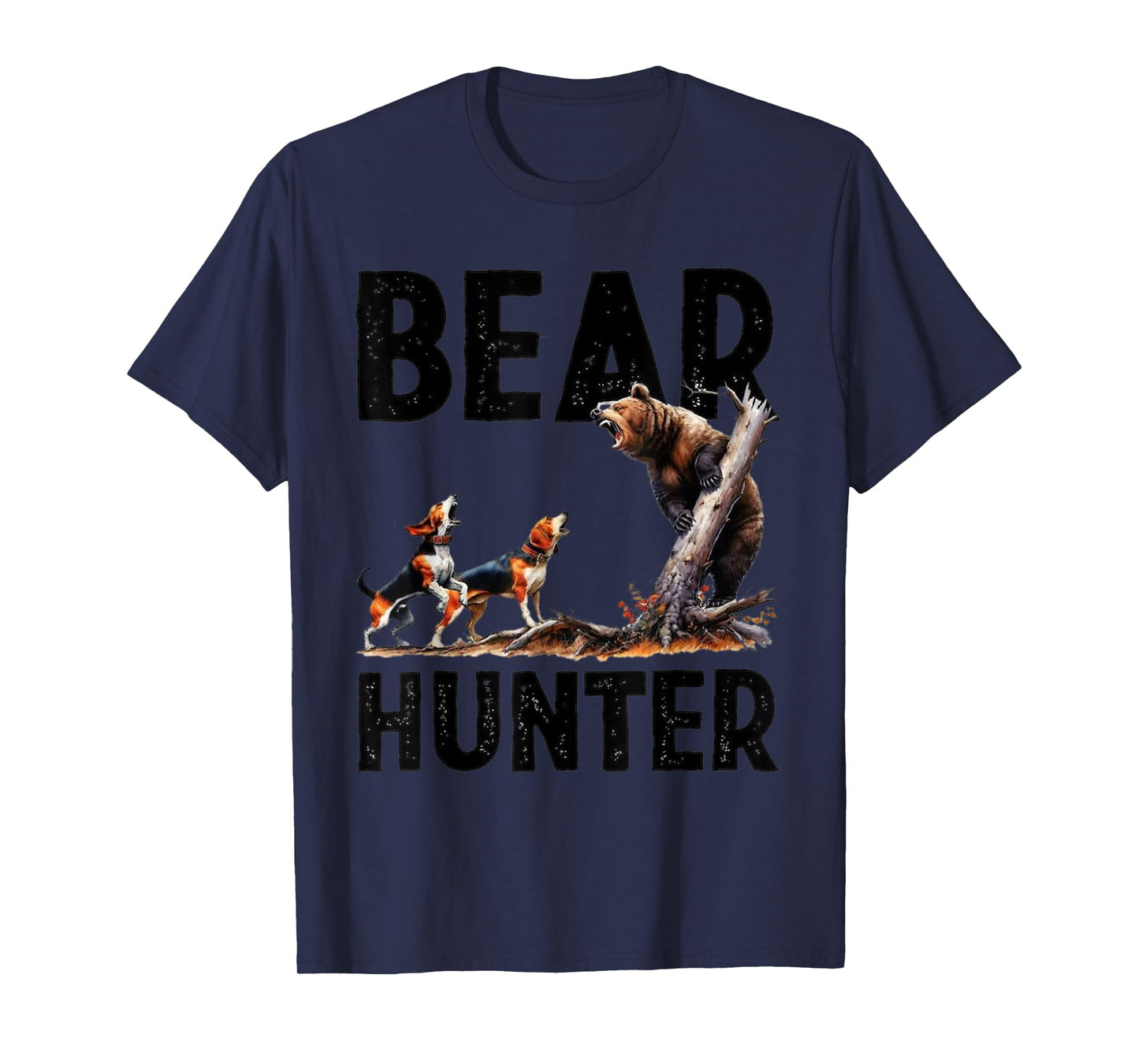 Hunting Bear Retro Dog Bear Hound Dog Hunting T-Shirt
