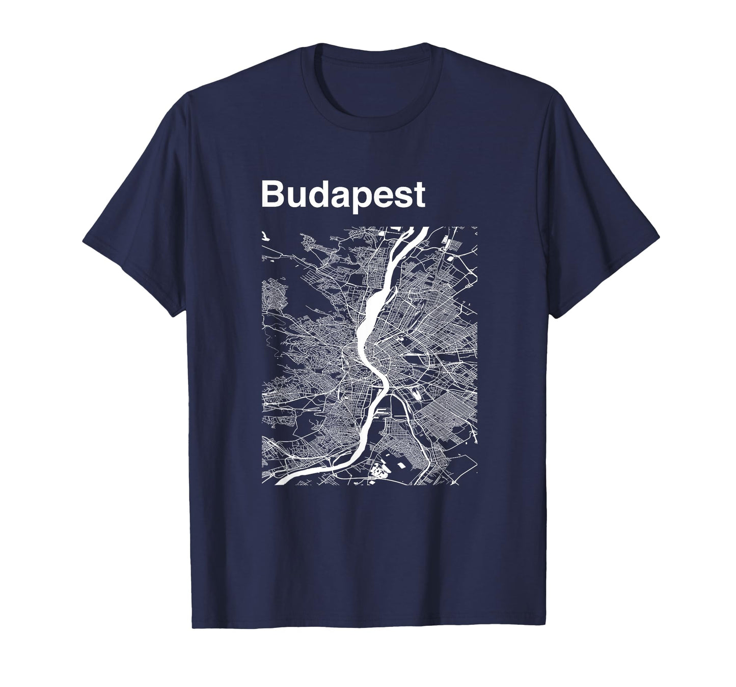 Budapest Hungary Classic City Map Graphic T-Shirt