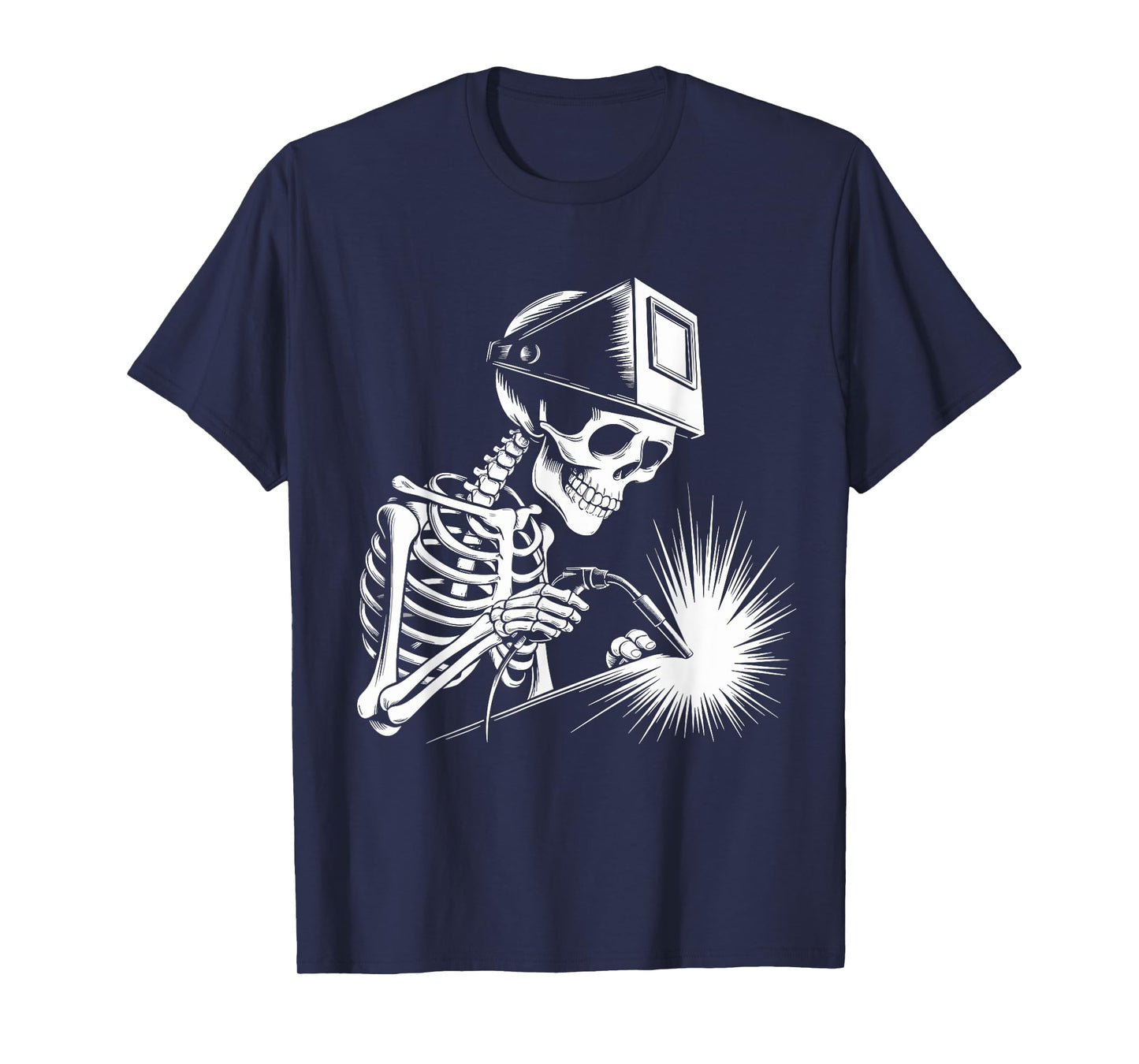 Funny Skeleton Welding Lovers Spooky Halloween Welder T-Shirt
