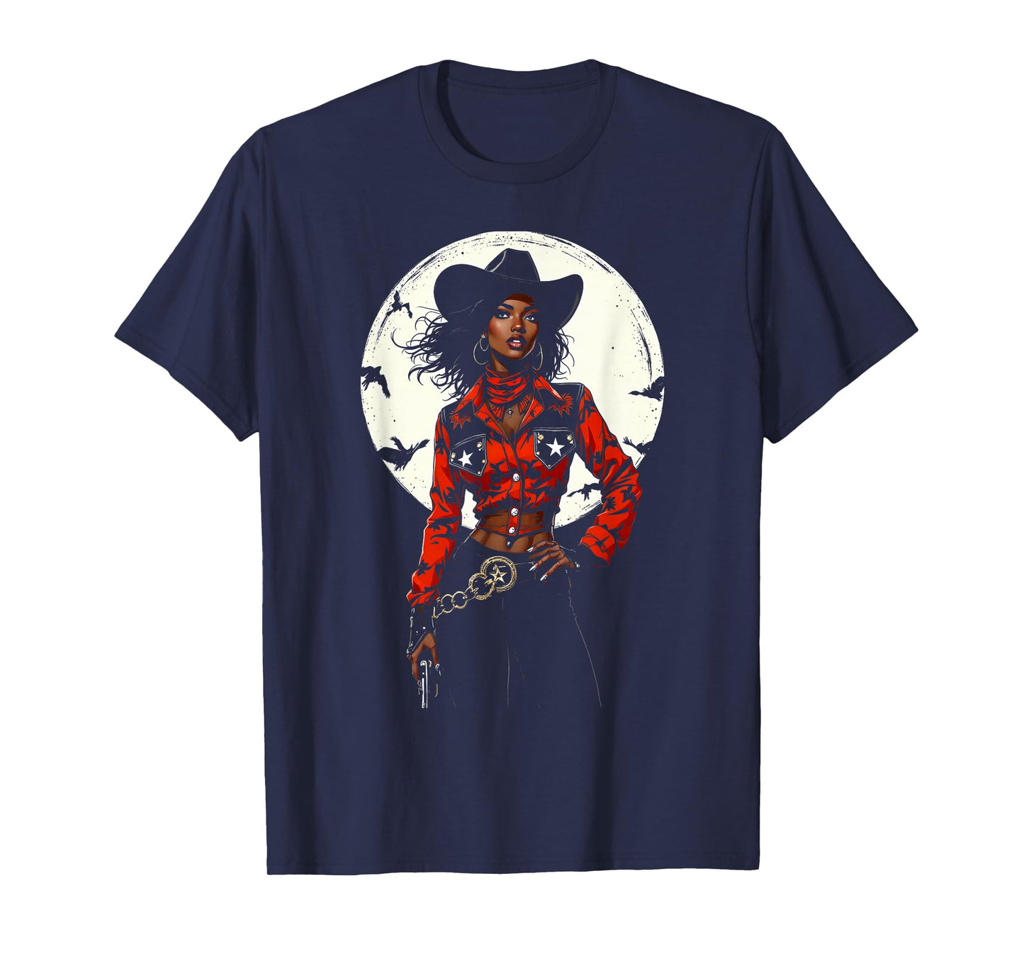 Black African America Cowgirl Western Rodeo Country Texas T-Shirt