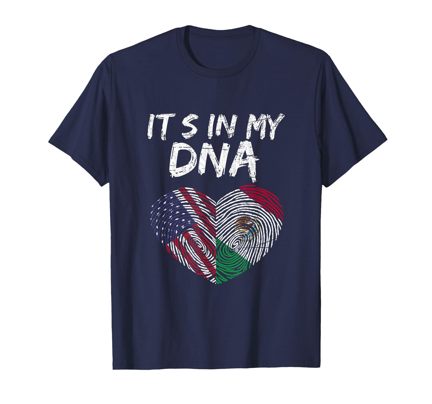 DNA USA Flag American Mexican Flag Mexico T-Shirt