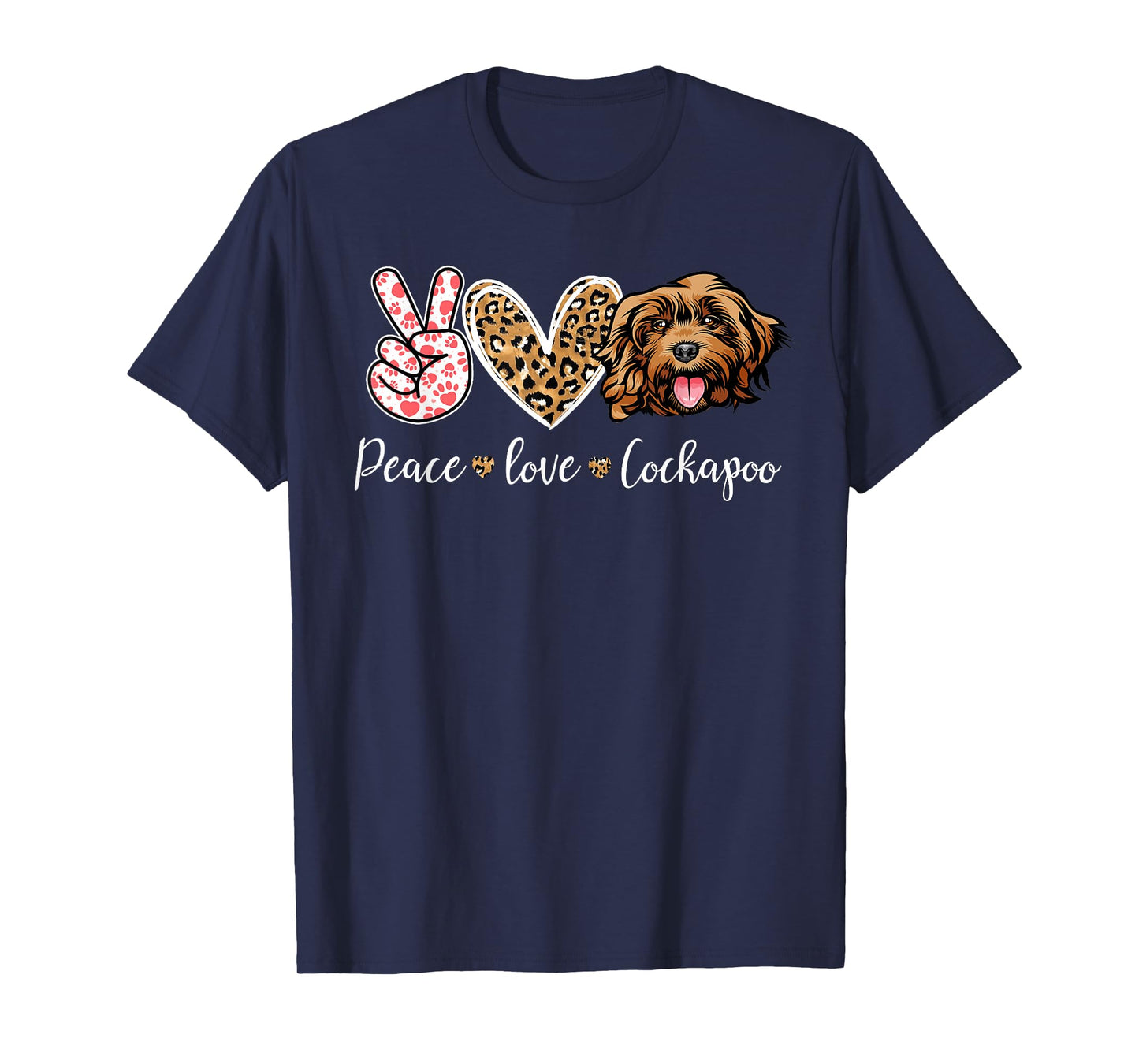 Funny Peace Love Cockapoo Dog Lover T-Shirt