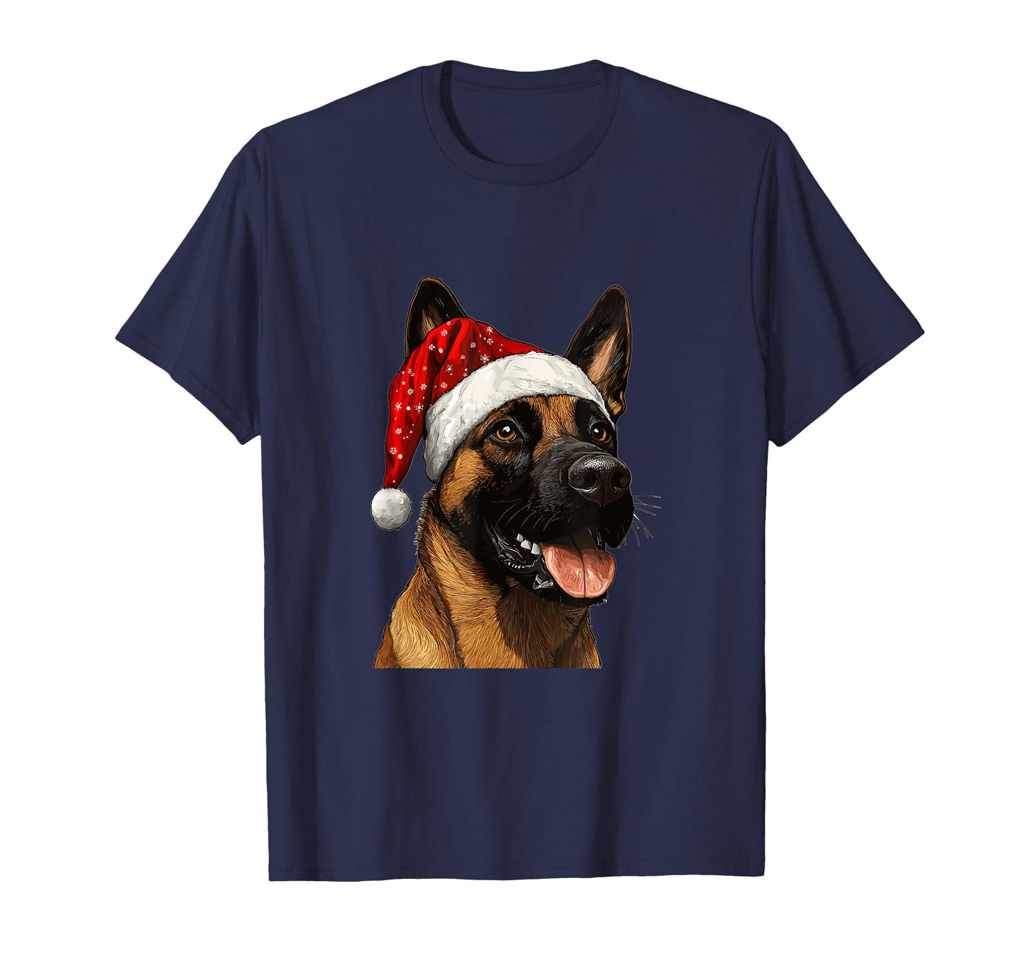 Cute Belgian Malinois Dog Christmas Merry X-mas Graphic T-Shirt