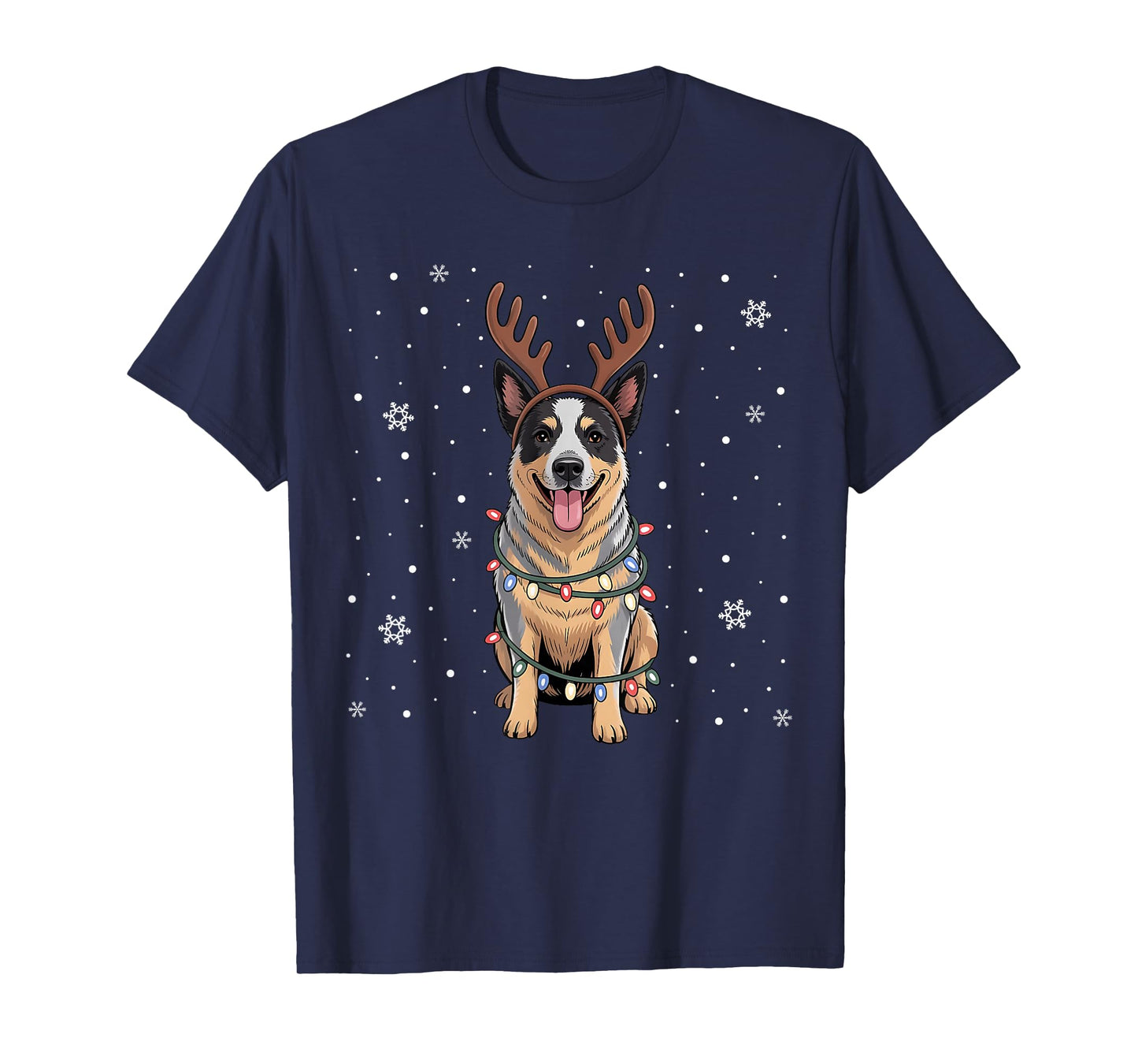 Xmas Holiday Santa Australian Cattle Dog Christmas Pajama T-Shirt