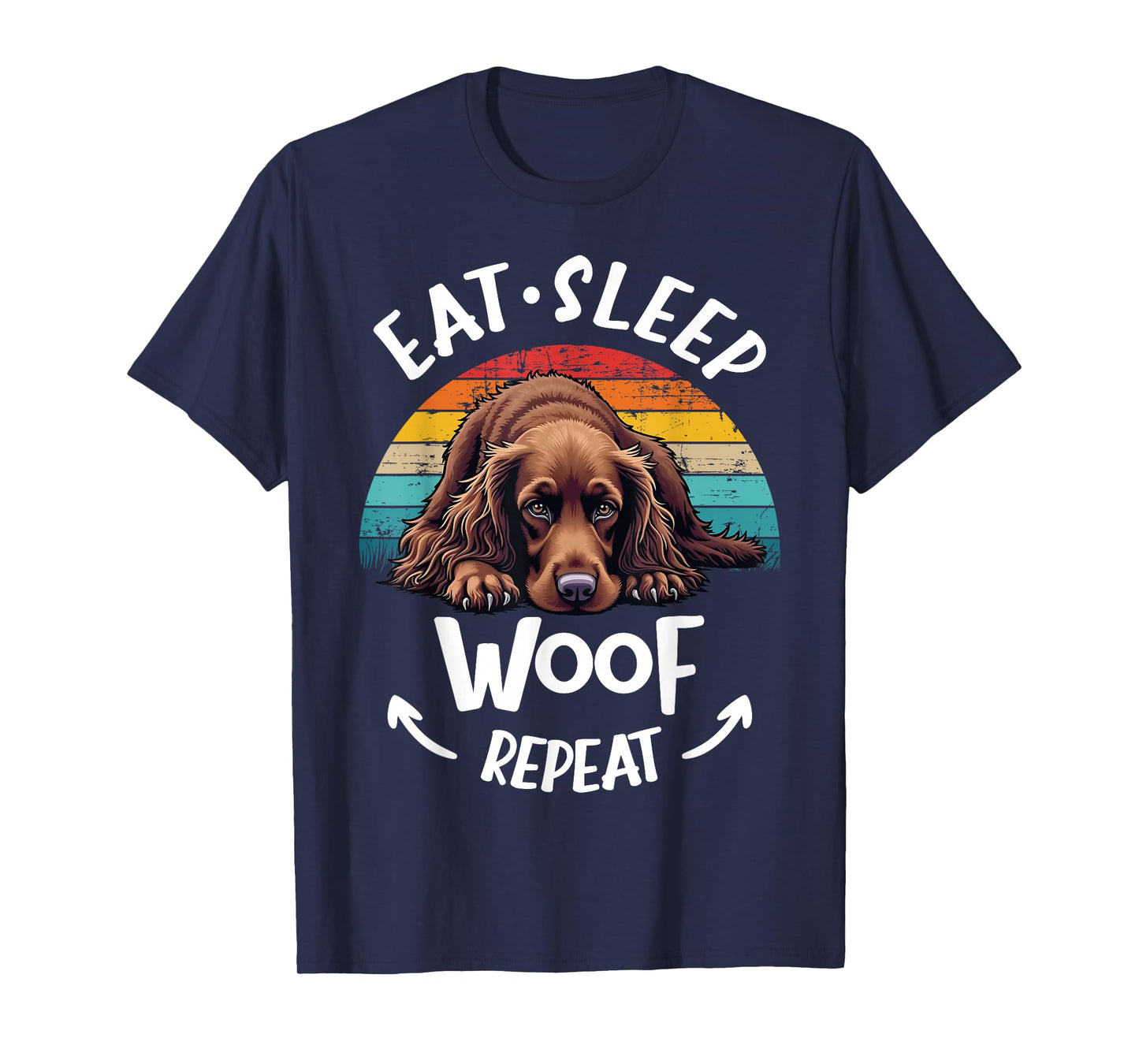 English Cocker Spaniel Dog Eat Sleep Repeat T-Shirt