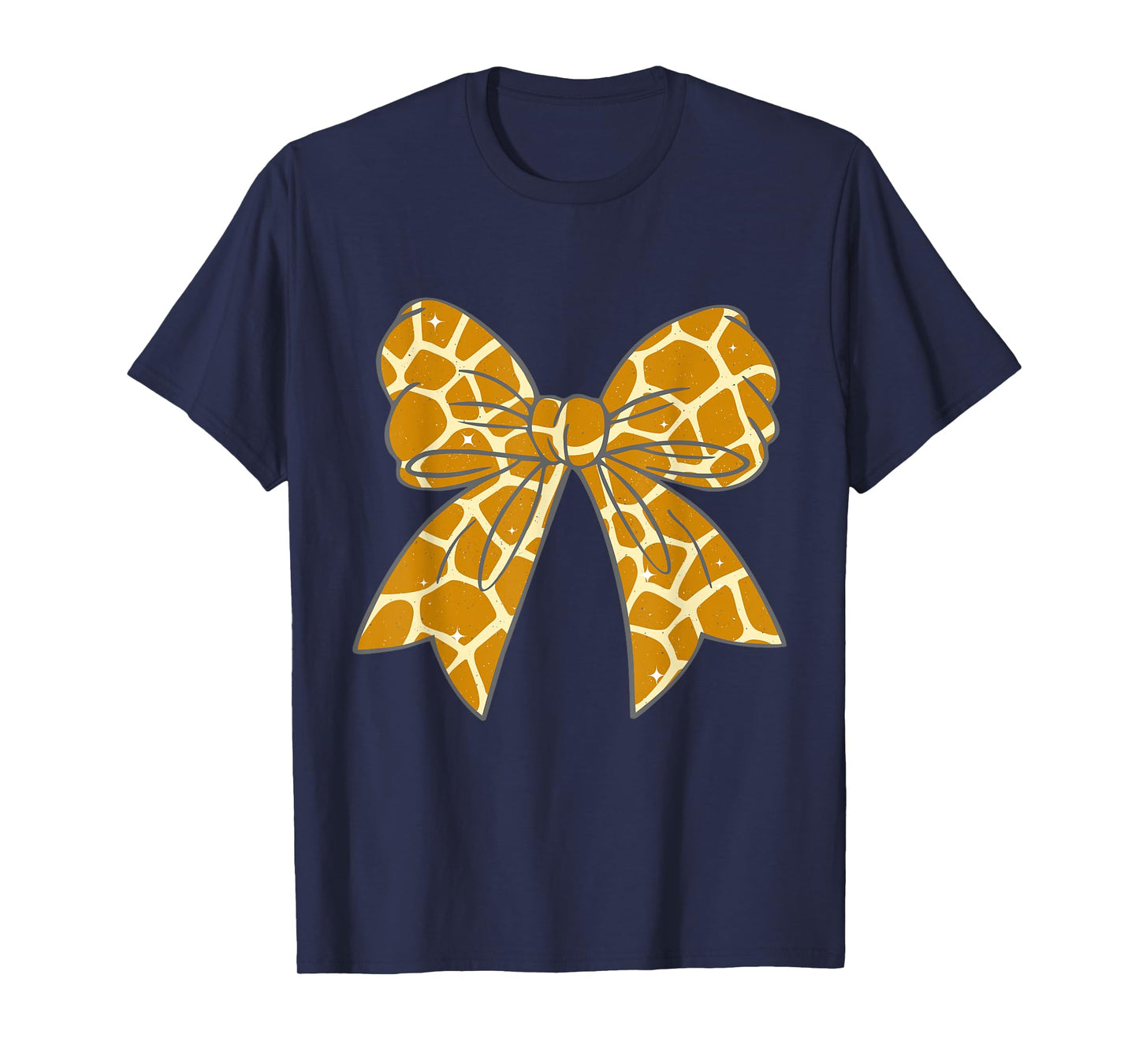 Cute Coquette Bow Giraffe Pattern Zoo Animals Giraffe Print T-Shirt