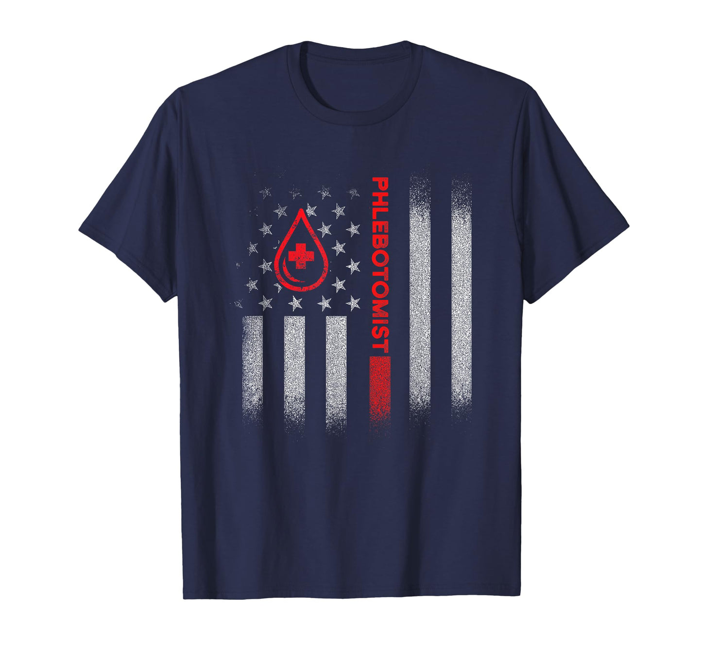 Phlebotomist US Flag Phlebotomy Technician Gifts T-Shirt