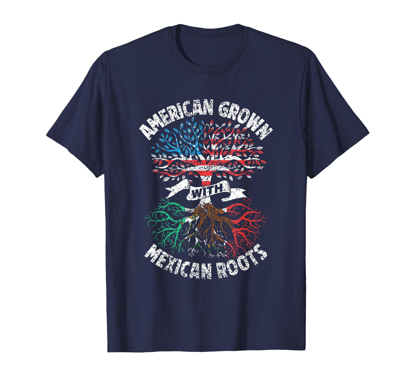 American Grown with Mexican Roots USA Mexico T-Shirt