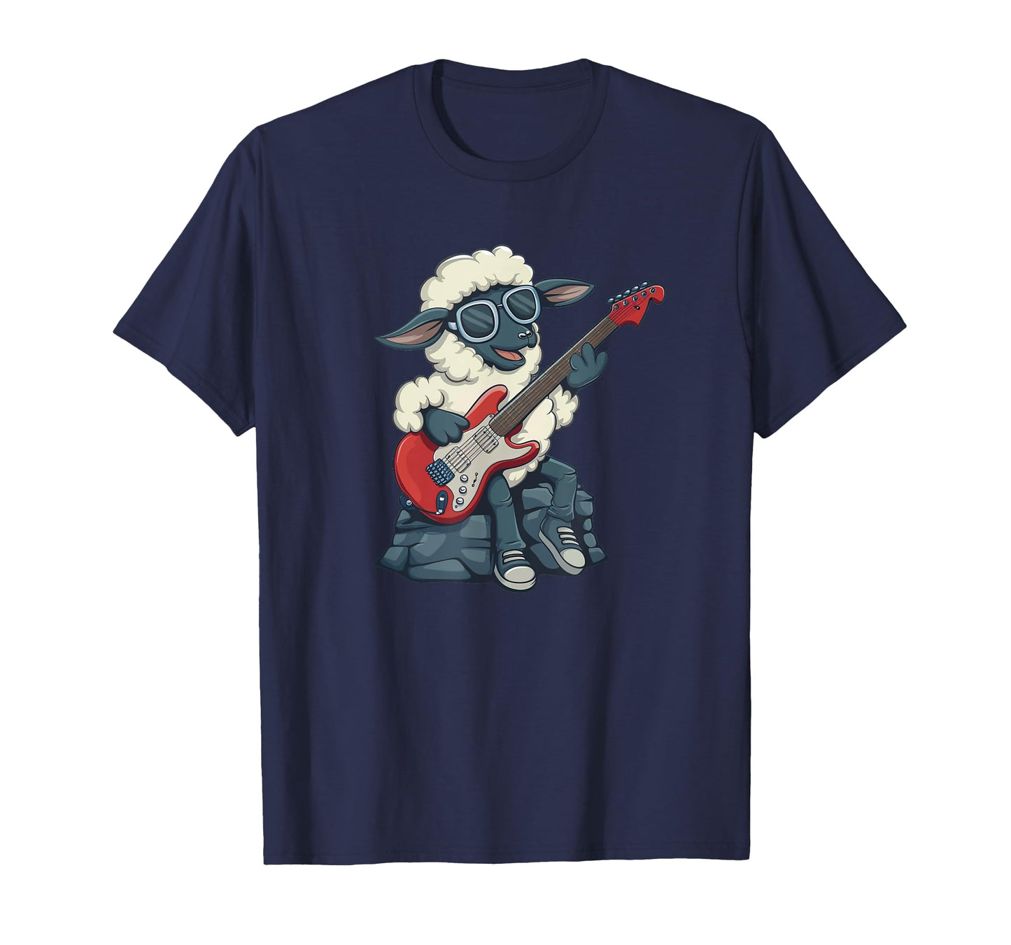 Rock On with Sheep and Electric Guitar Fun T-Shirt