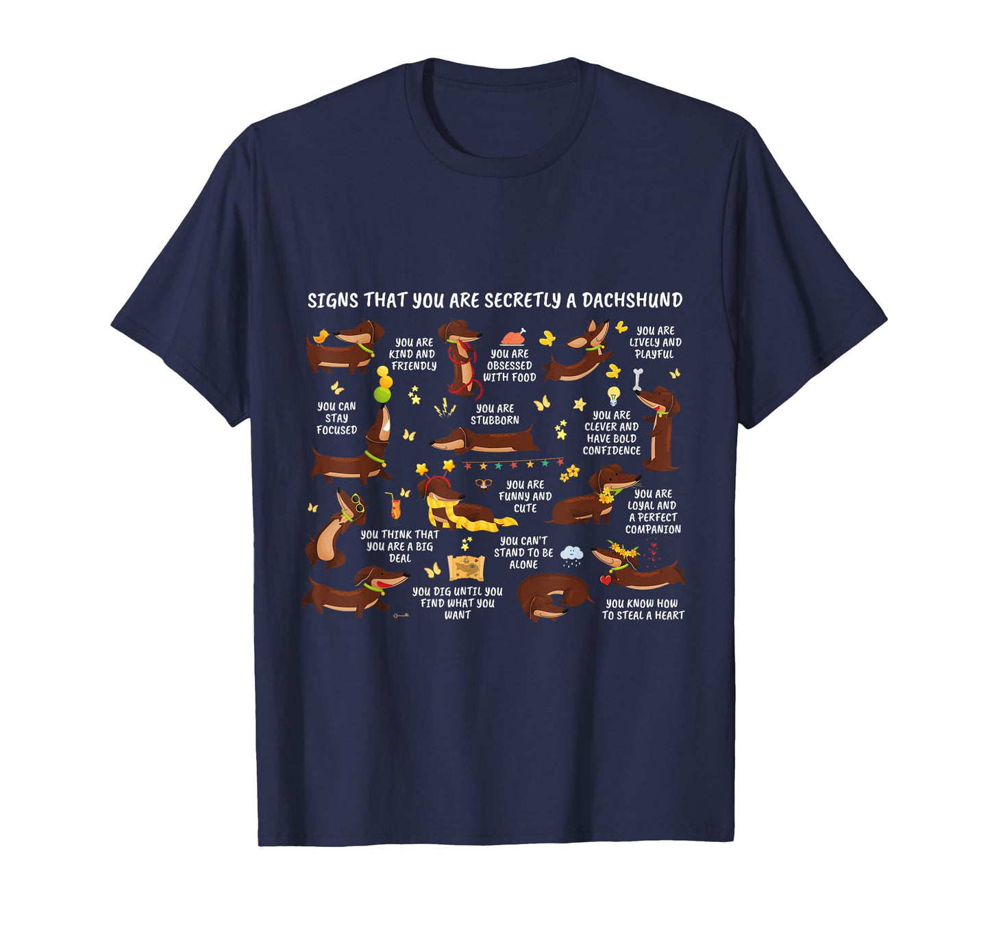 Secretly Dachshund Crazy Dog Lady Sausage Dog Lover Funny T-Shirt