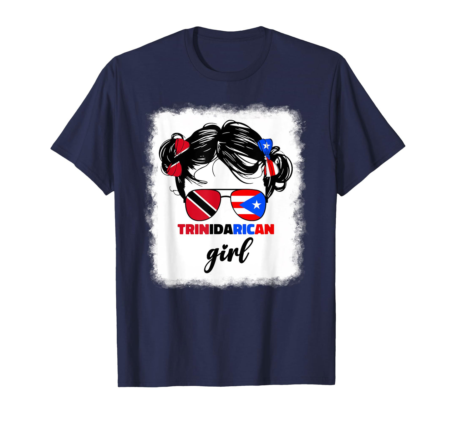 Trinidad And Puerto Rican Rico Flag Trinidadian Kids Girls T-Shirt